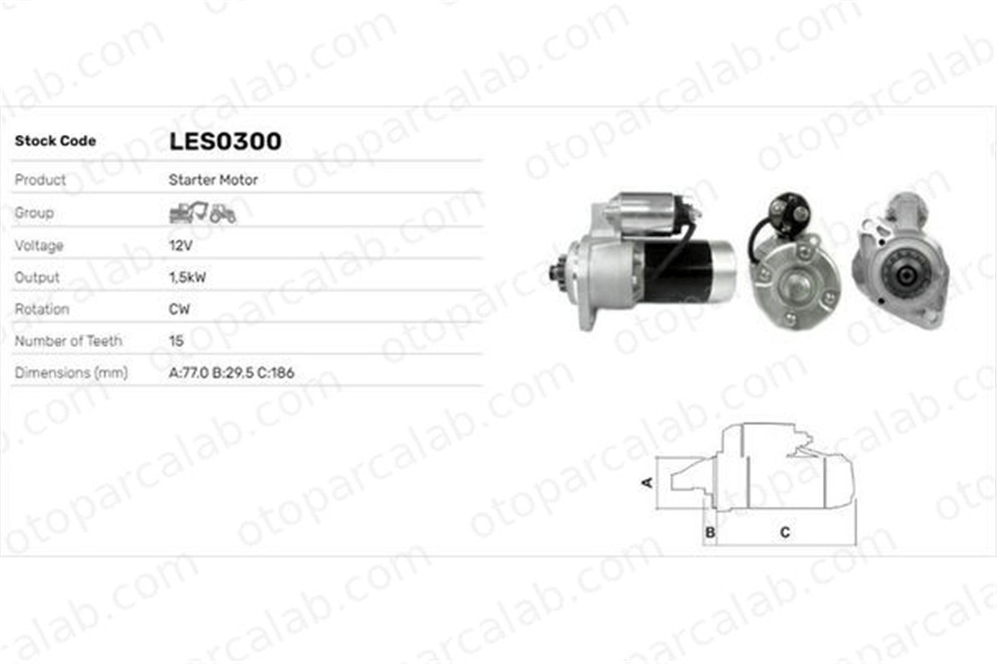 LUCAS ELEKTRIK LES0300 Marş Dinamosu HYUNDAI H-1 / STAREX Minibüs/Otobüs MITSUBISHI L200 M002T50371 M002T50381