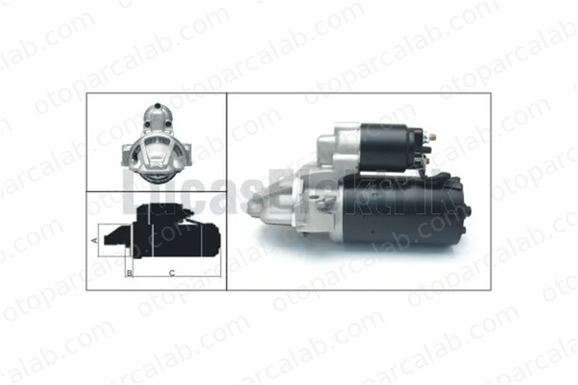 LUCAS ELEKTRIK LES0309 Marş Dinamosu FORD TRANSIT Panelvan/Van TRANSIT Platform şasi 6C1T11000AF 5802AS