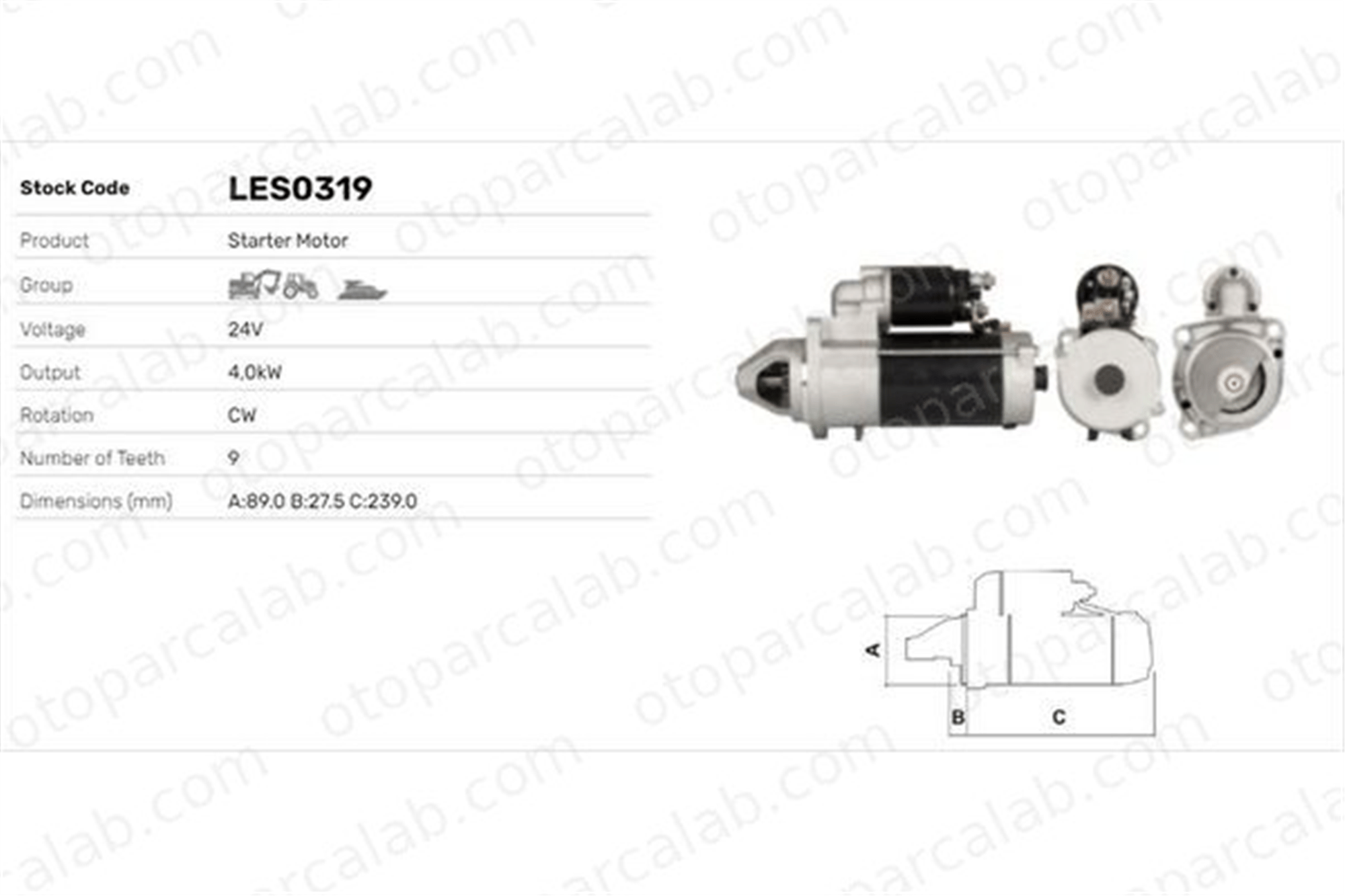 LUCAS ELEKTRIK LES0319 Marş Dinamosu NISSAN ALMERA II OPEL ASTRA G Hatchback 79141 2300088A