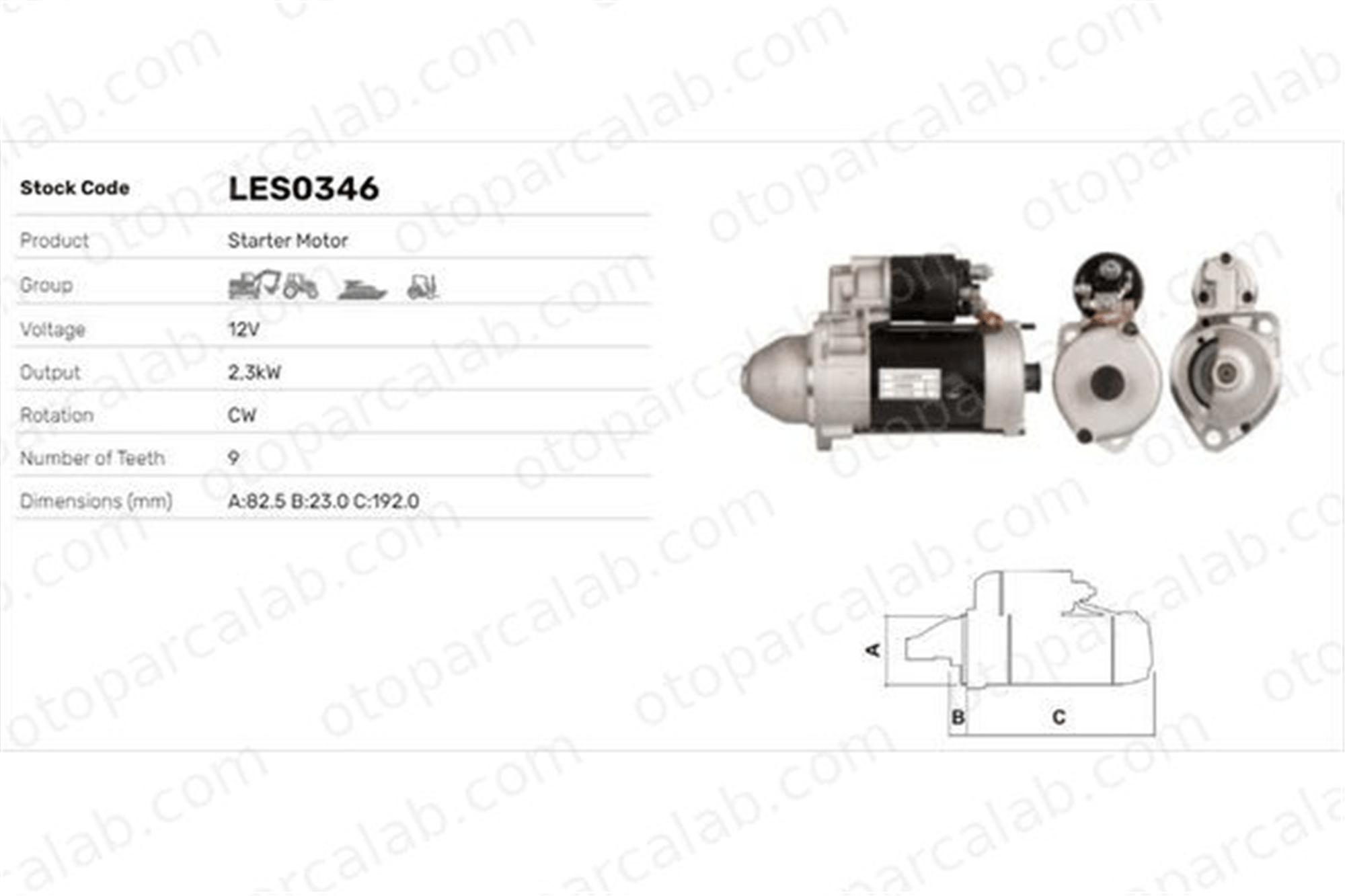 LUCAS ELEKTRIK LES0346 Marş Dinamosu SUZUKI JIMNY SUV JAGUAR XJ 23103408 4184190A