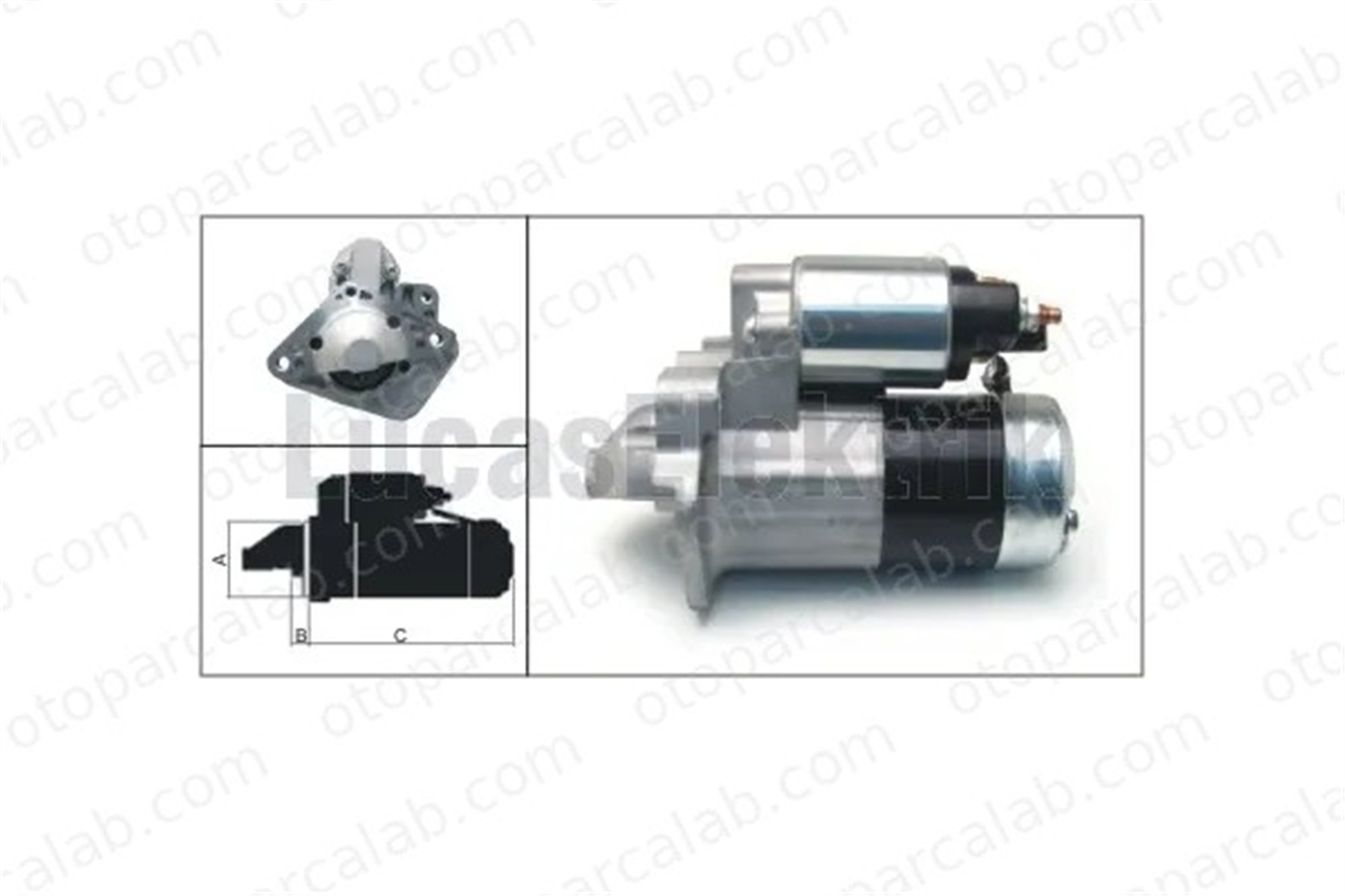 LUCAS ELEKTRIK LES0356 Marş Dinamosu RENAULT KANGOO Express DACIA DUSTER 2330000QAW 2330000QUA