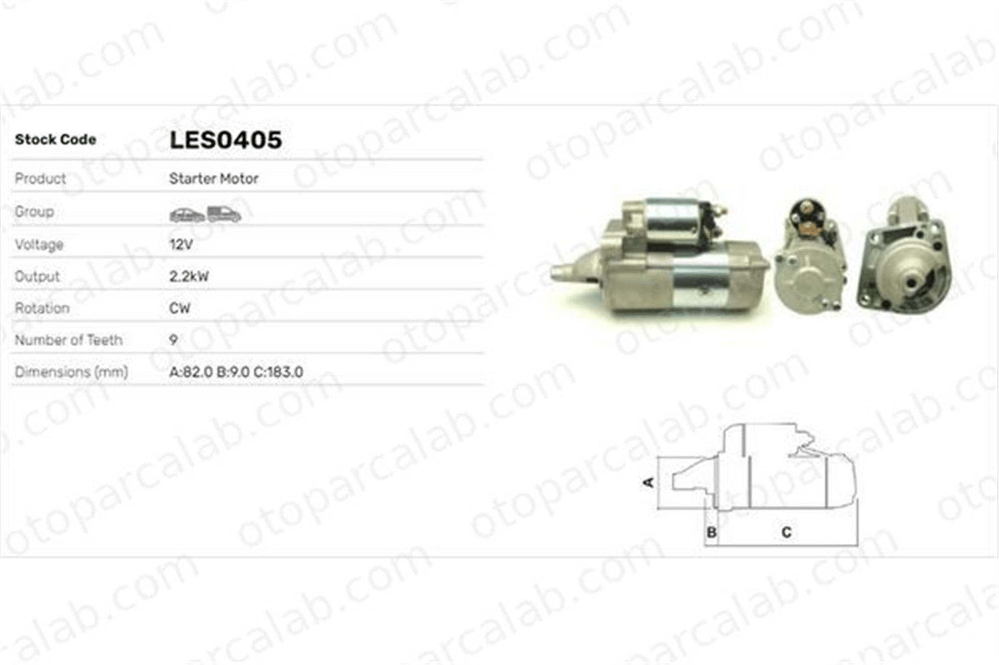 LUCAS ELEKTRIK LES0405 Marş Dinamosu LANCIA VOYAGER MPV CHRYSLER GRAND VOYAGER V 4868860AA 04868860AA