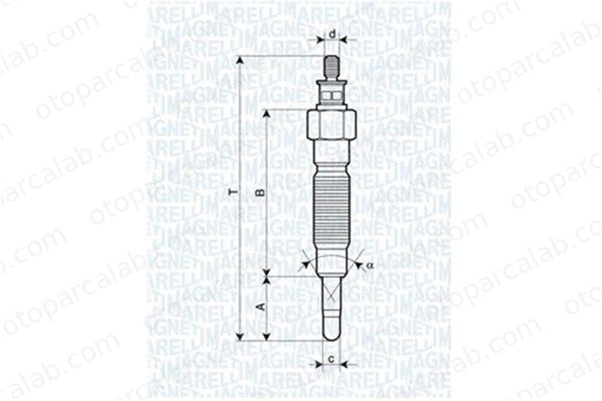 MAGNETI MARELLI 060900190606 Isıtma Bujisi MITSUBISHI L200 HYUNDAI H-1 / STAREX Minibüs/Otobüs MN980234 MD301950