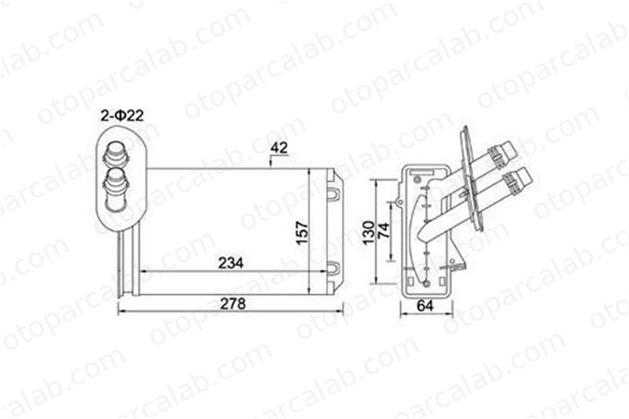 MAGNETI MARELLI 359000300060 Kalorifer Radyatörü VW BORA I GOLF IV 1J1819031A 1J1819031B
