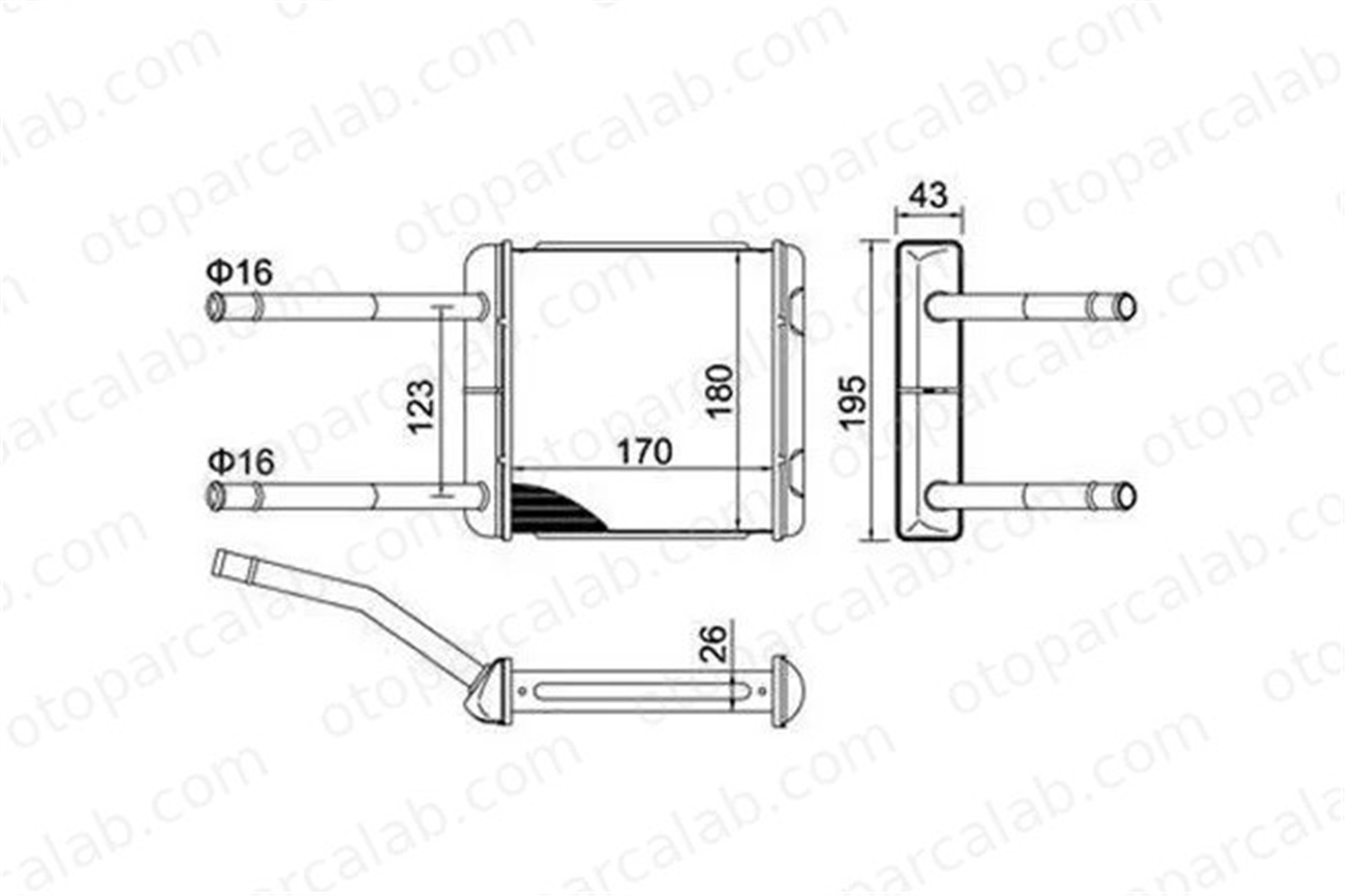 MAGNETI MARELLI 359000300150 Kalorifer Radyatörü OPEL ASTRA F Station wagon VECTRA A 1806002 1843106