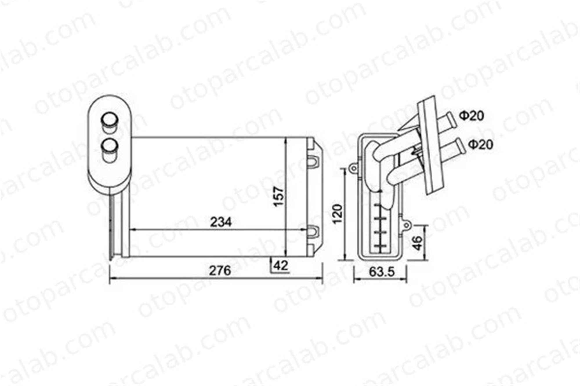 MAGNETI MARELLI 359000300800 Kalorifer Radyatörü VW GOLF IV GOLF II 1H1819031A 191819031