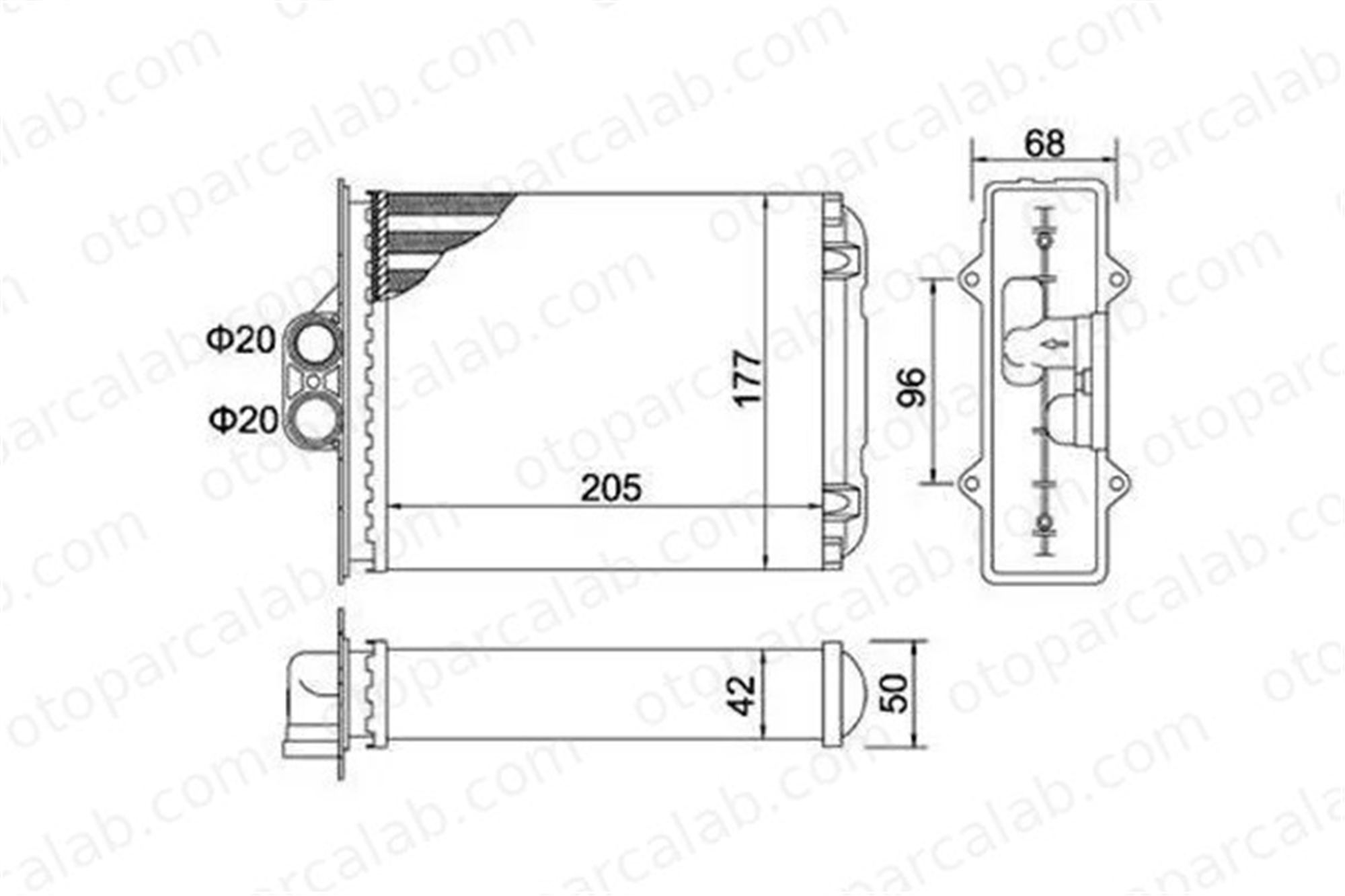MAGNETI MARELLI 359000300830 Kalorifer Radyatörü OPEL VECTRA B VECTRA B Hatchback 1618110 90512200