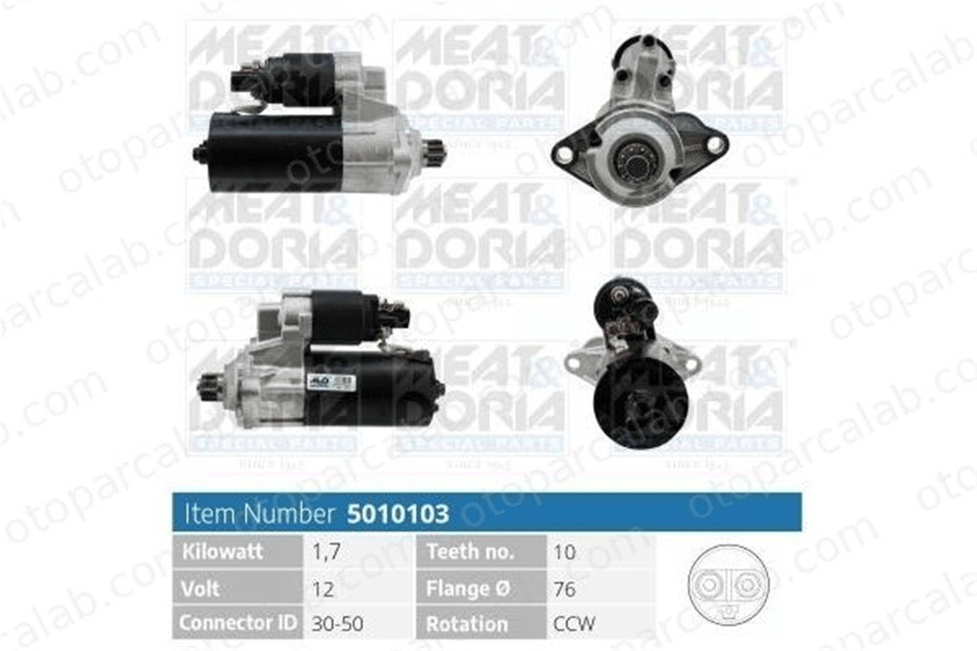 MAGNETI MARELLI 359001400100 Marş Dinamosu AUDI A3 A3 Sportback 2E911023H 02E911023H