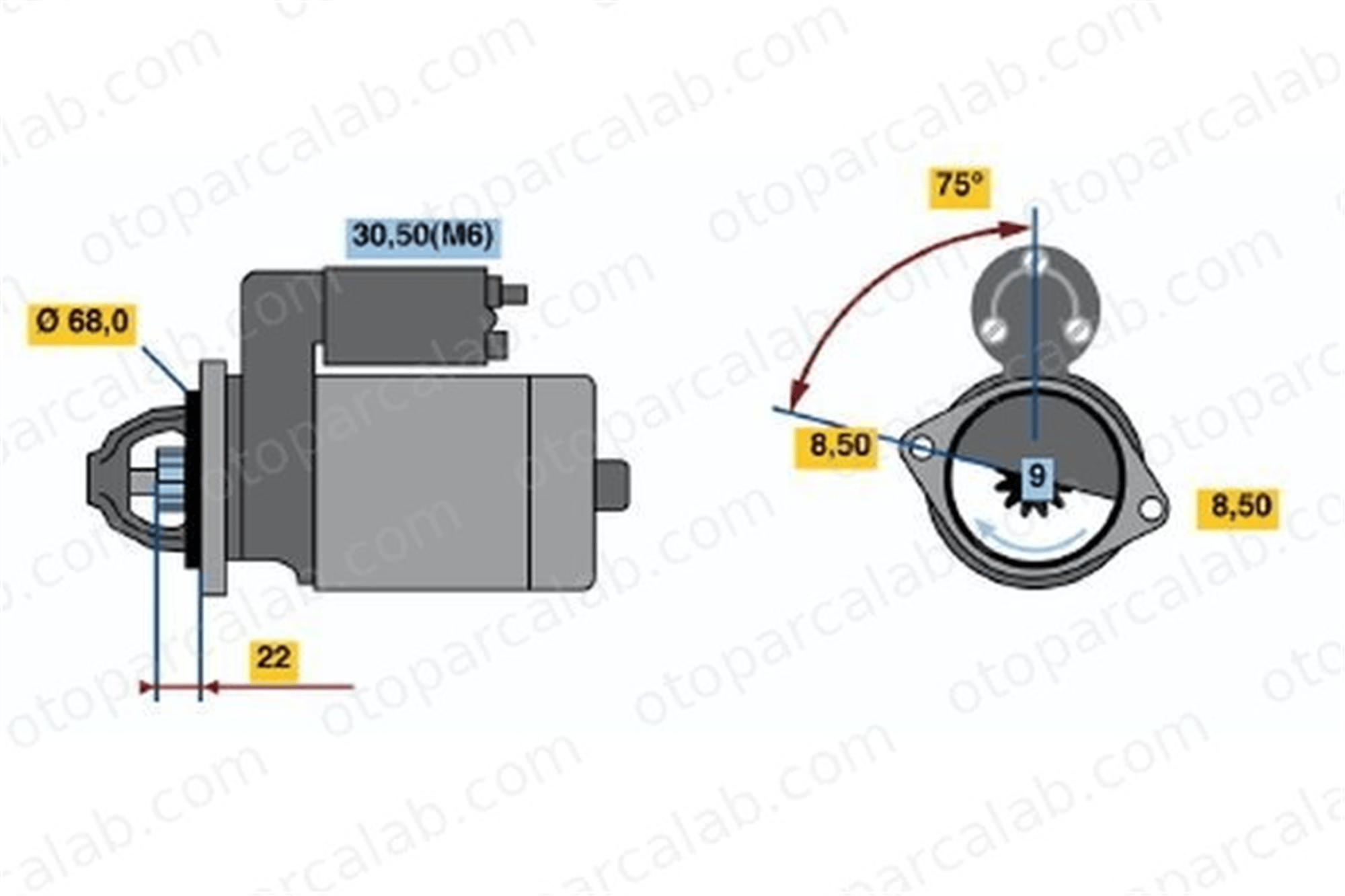 MAGNETI MARELLI 359001400110 Marş Dinamosu OPEL AGILA 1107402