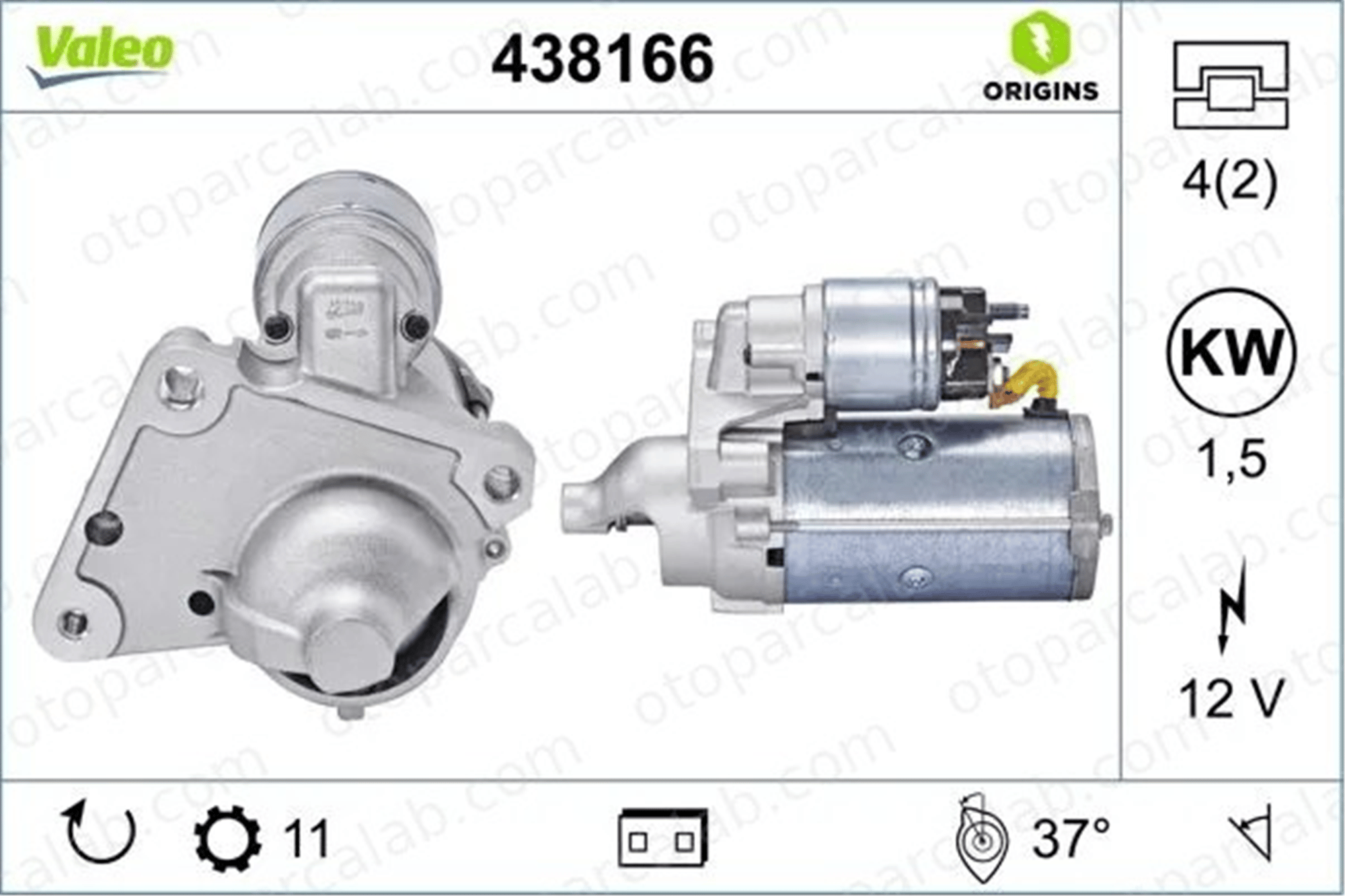 MAGNETI MARELLI 359001400140 Marş Dinamosu PEUGEOT PARTNER TEPEE CITROËN BERLINGO Kasa/büyük limuzin 438166 5802AA