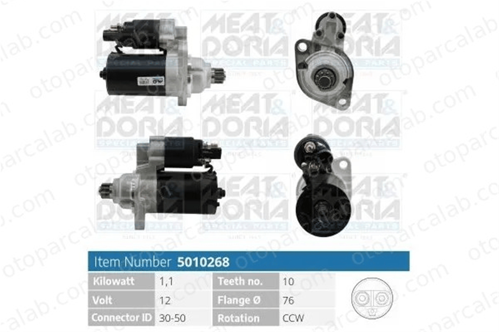 MAGNETI MARELLI 359001400190 Marş Dinamosu SKODA OCTAVIA II Combi SUPERB II 2M911021B 02M911021B