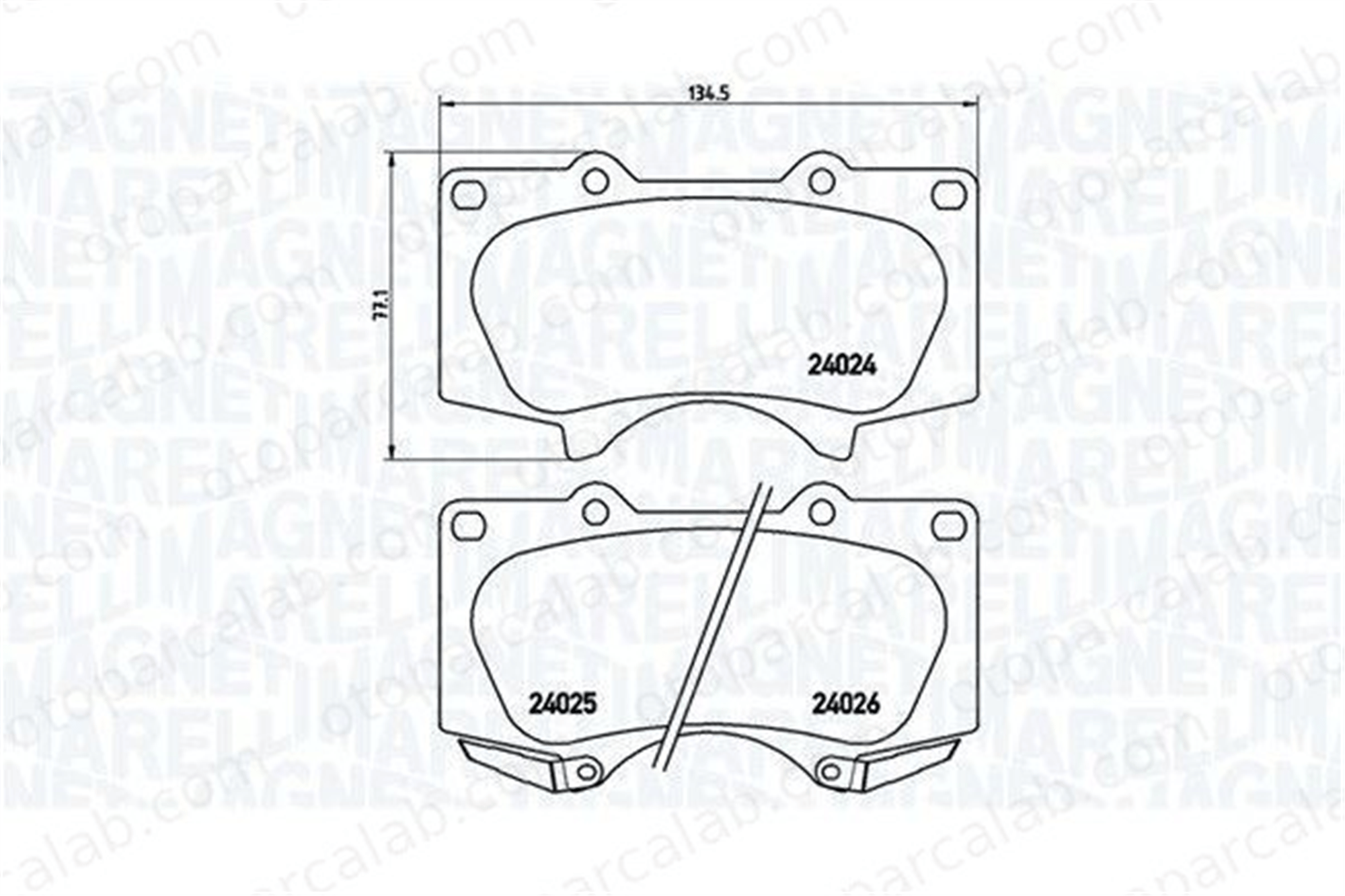 MAGNETI MARELLI 363700483102 Fren Disk Balata Ön TOYOTA HILUX VIII Pick-up LAND CRUISER PRADO 363700483102 446504090