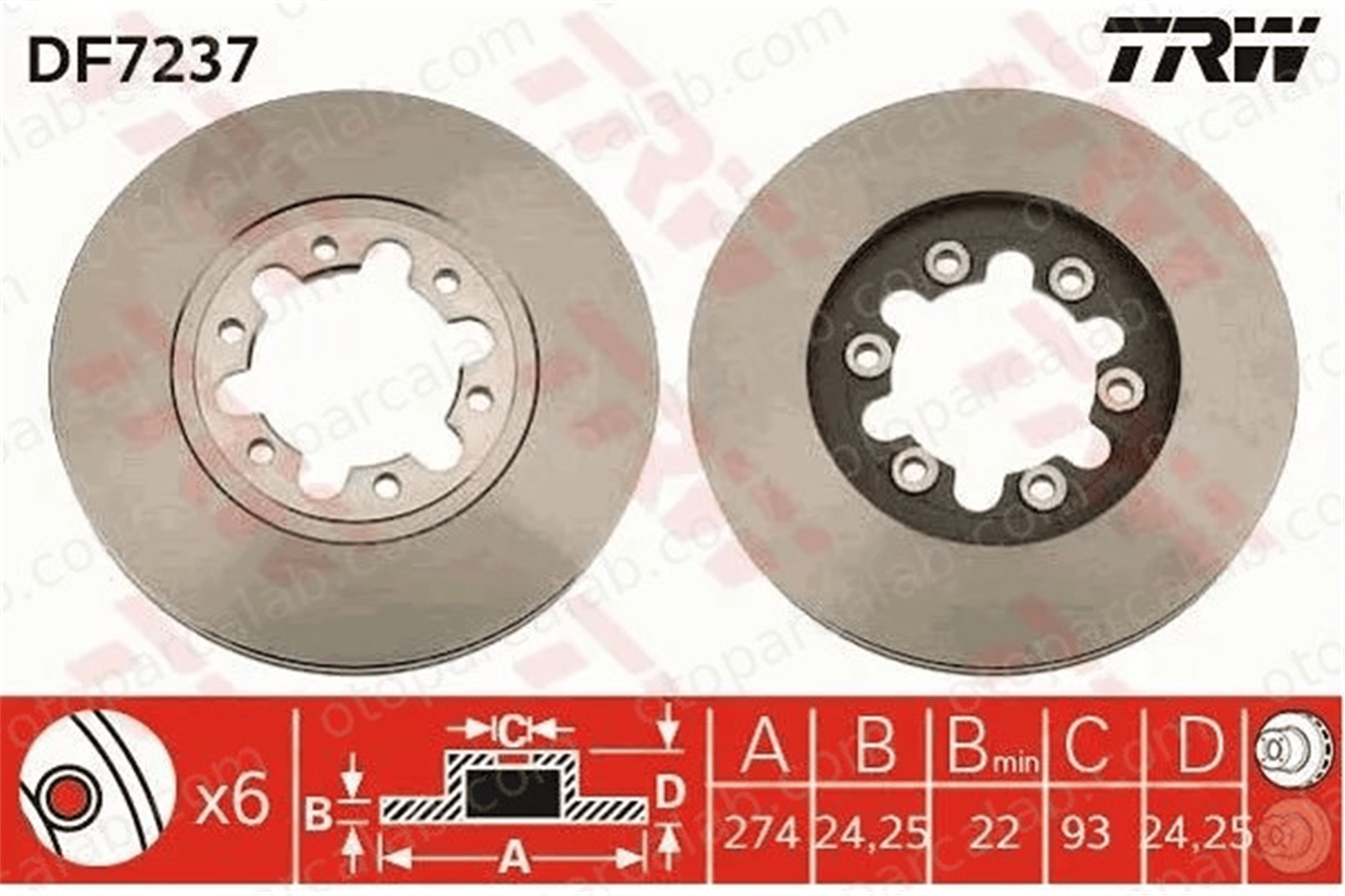 MAHER 03631 Fren Disk Ayna Ön Sağ ve Sol MAZDA B-SERIE FORD RANGER UH7433251 1497307