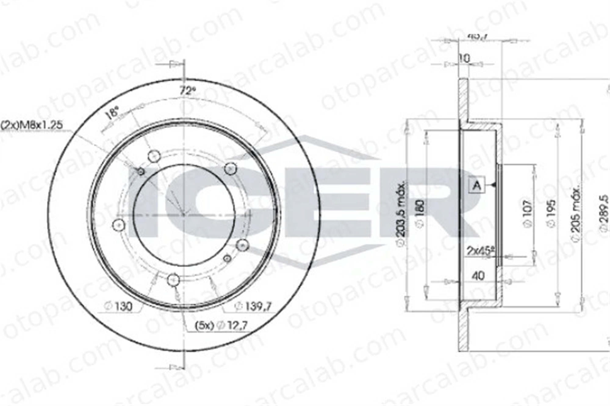 MAHER 03794 Fren Disk Ayna Ön Sağ ve Sol SUZUKI JIMNY SUV SAMURAI SUV 5521160A00 5500081810000