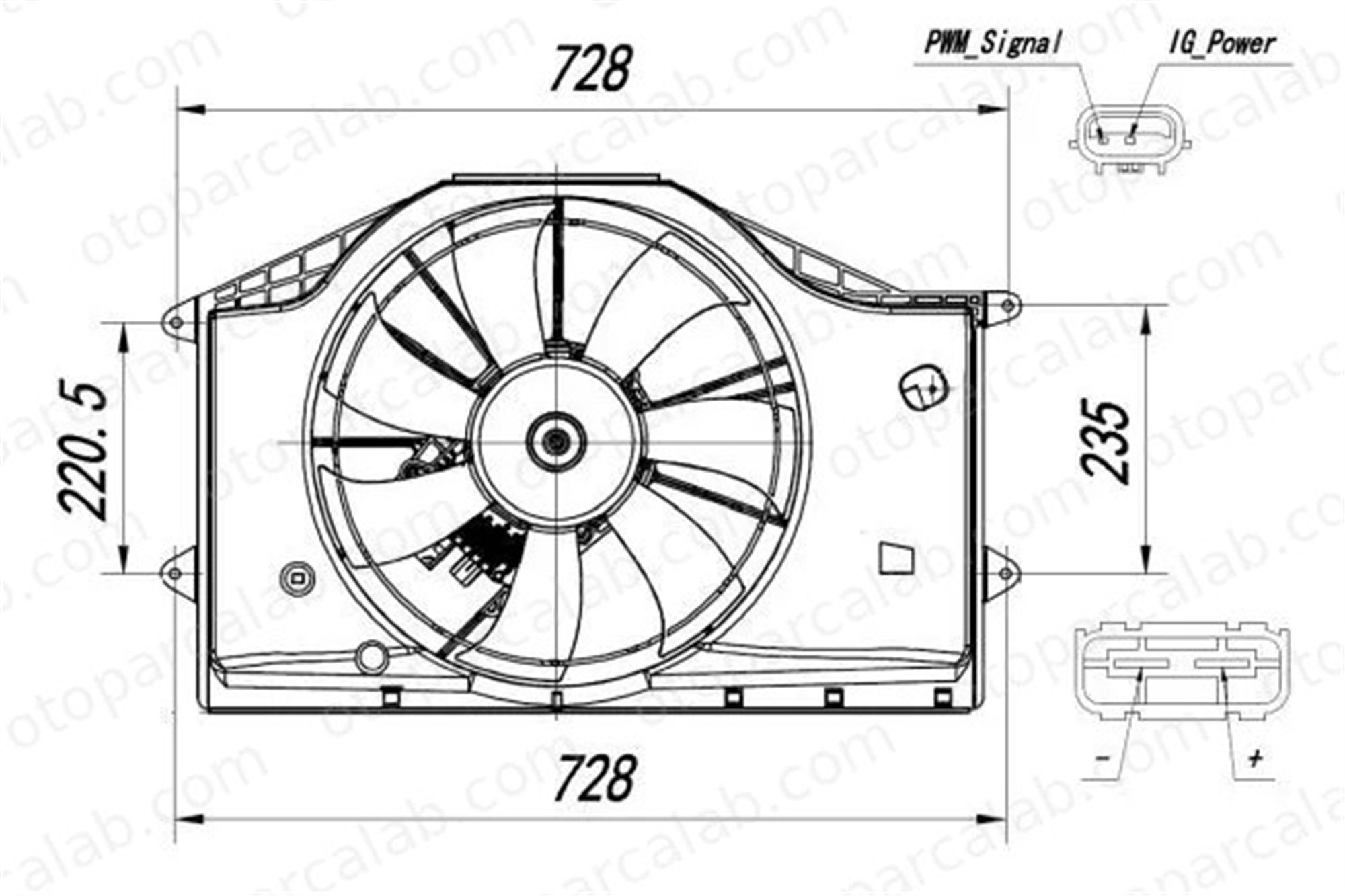 MAHER 04942 Radyatör Fan ve Motoru HONDA CIVIC X Hatchback CIVIC X Sedan 190155AAA01 190155AGH01
