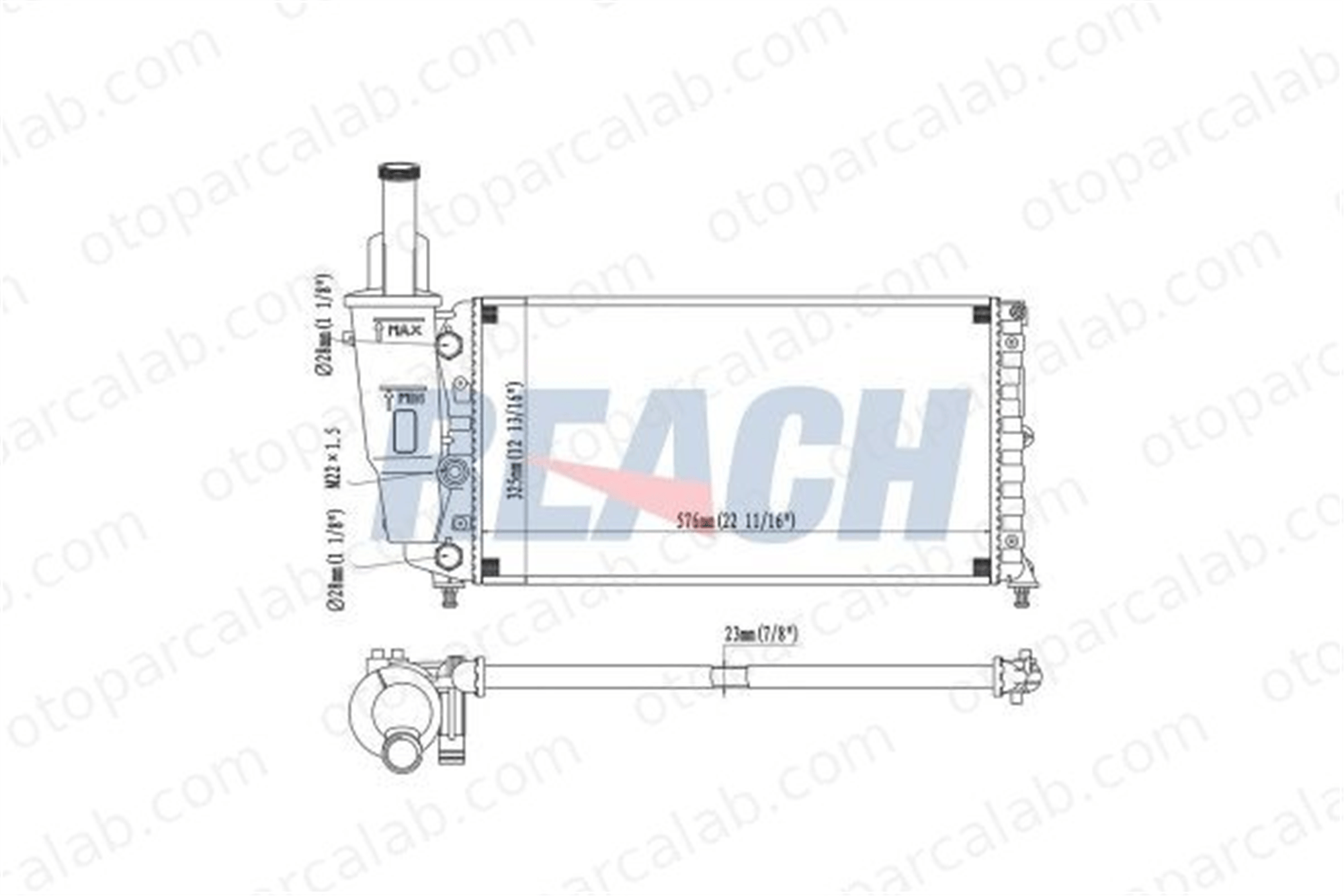 MAHER 10440 Su Radyatörü FIAT PUNTO PUNTO Cabrio 46407450 46430837