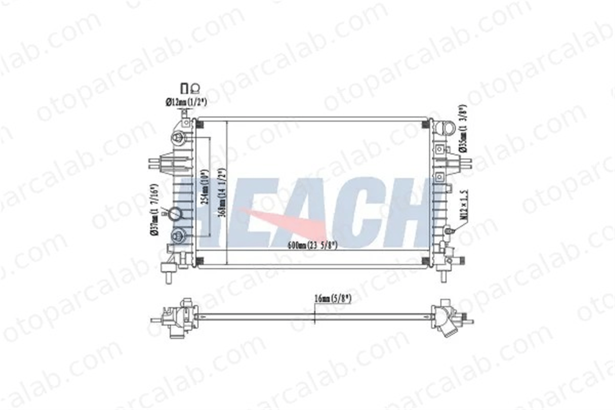 MAHER 10578 Su Radyatörü OPEL ASTRA H ASTRA H Station wagon 13145210 1300265