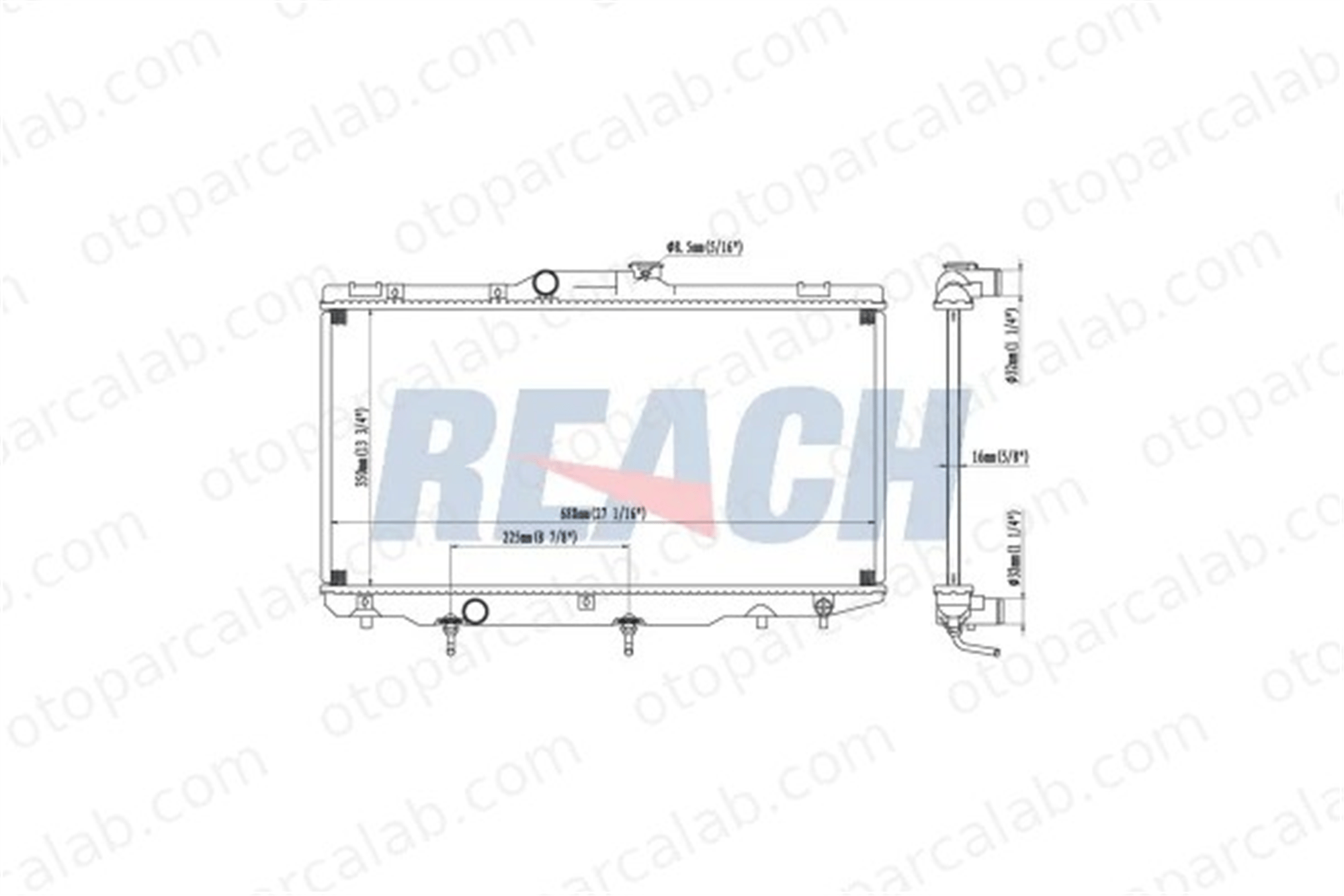 MAHER 10640 Su Radyatörü TOYOTA COROLLA COROLLA Compact 1640015510 1640015511