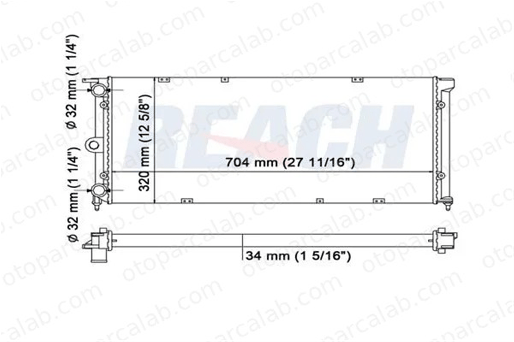 MAHER 10641 Su Radyatörü VW PASSAT B2 PASSAT B2 Variant 321121251AL 321121251AJ