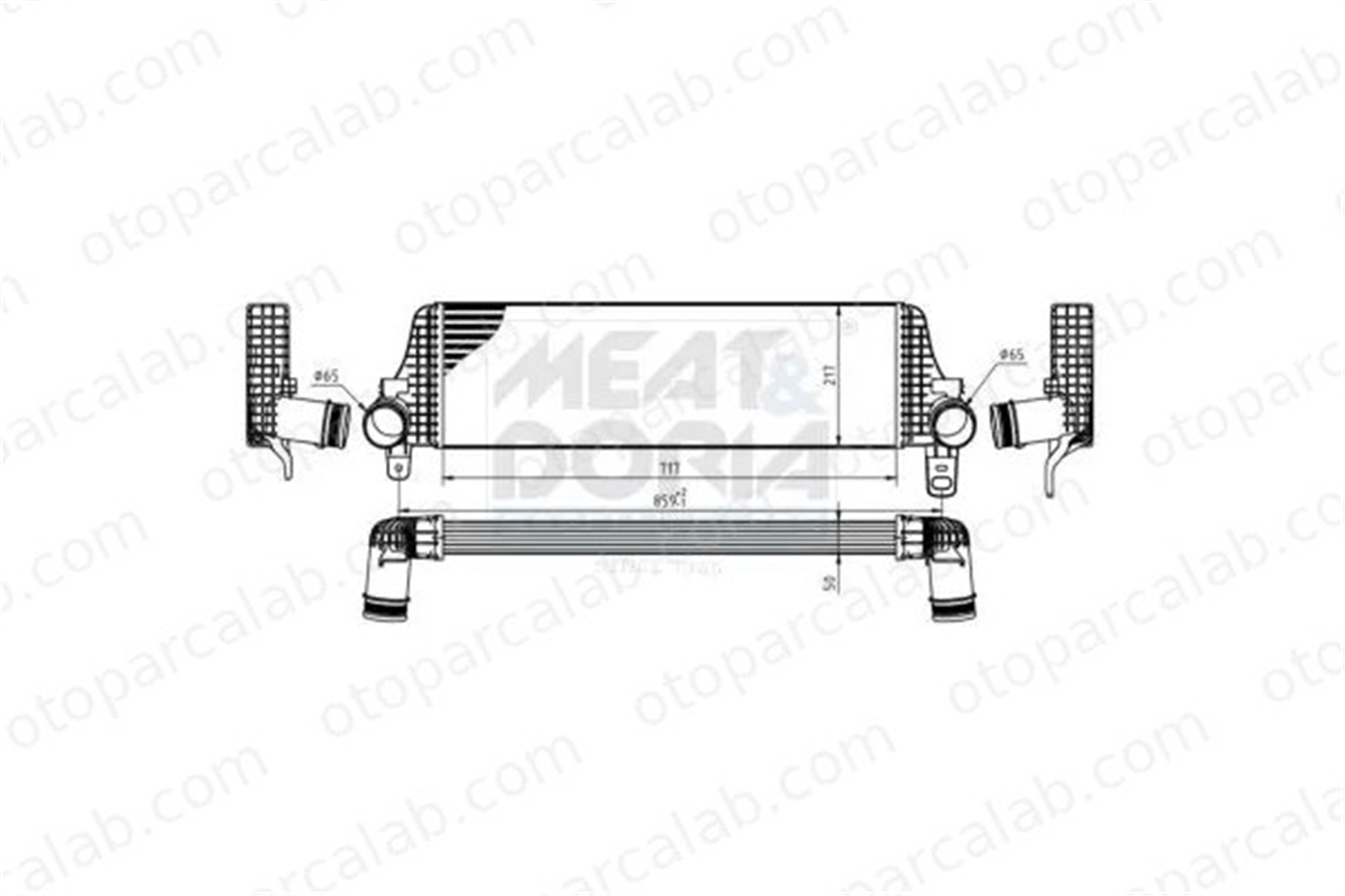 MAHER 10807 Turbo Radyatörü VW MULTIVAN T5 MULTIVAN T6 7E0145804A 7E0145804C