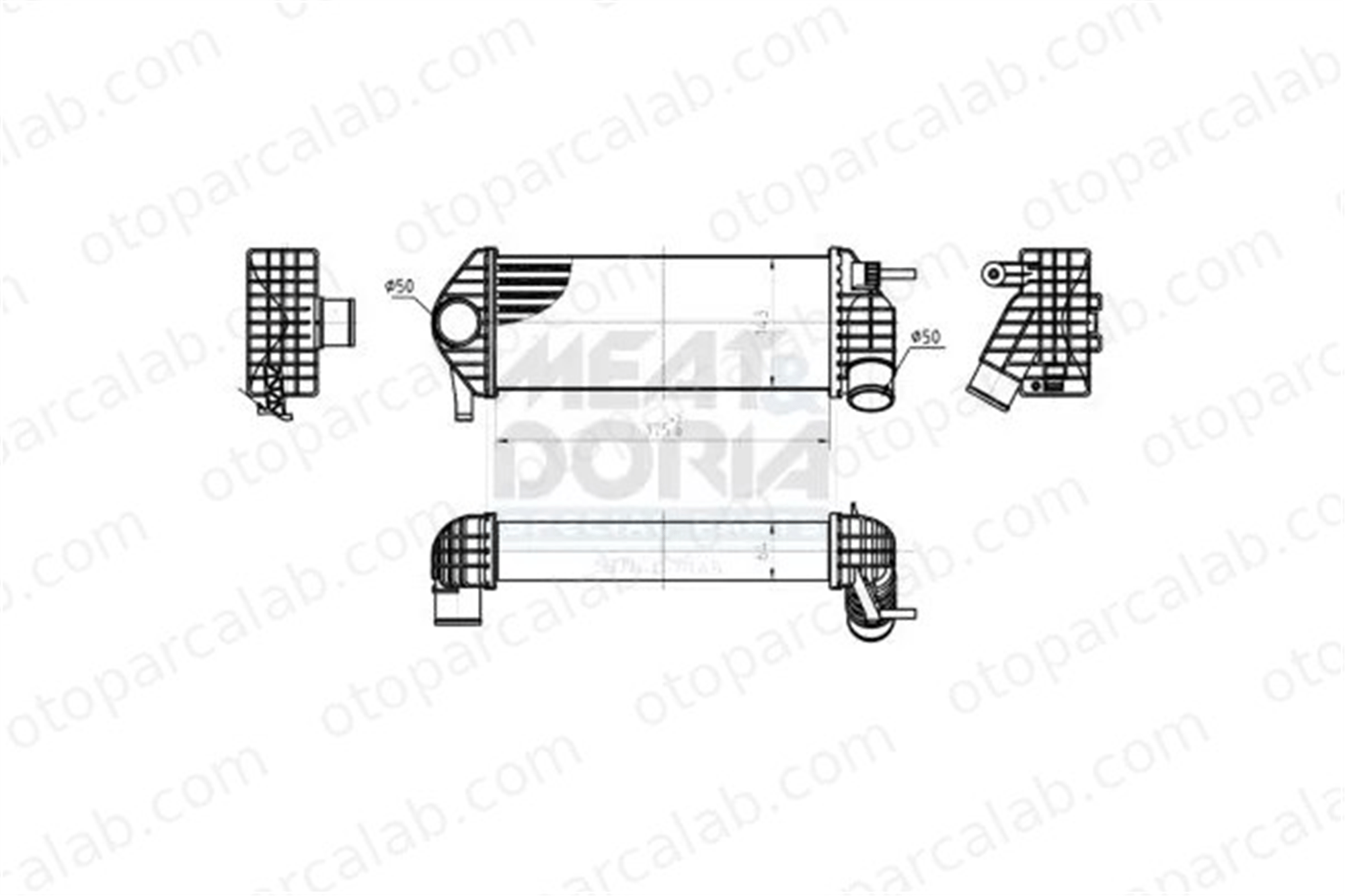 MAHER 19093 Turbo Radyatörü RENAULT KANGOO / GRAND KANGOO II KANGOO Express 8200427469 8200382109