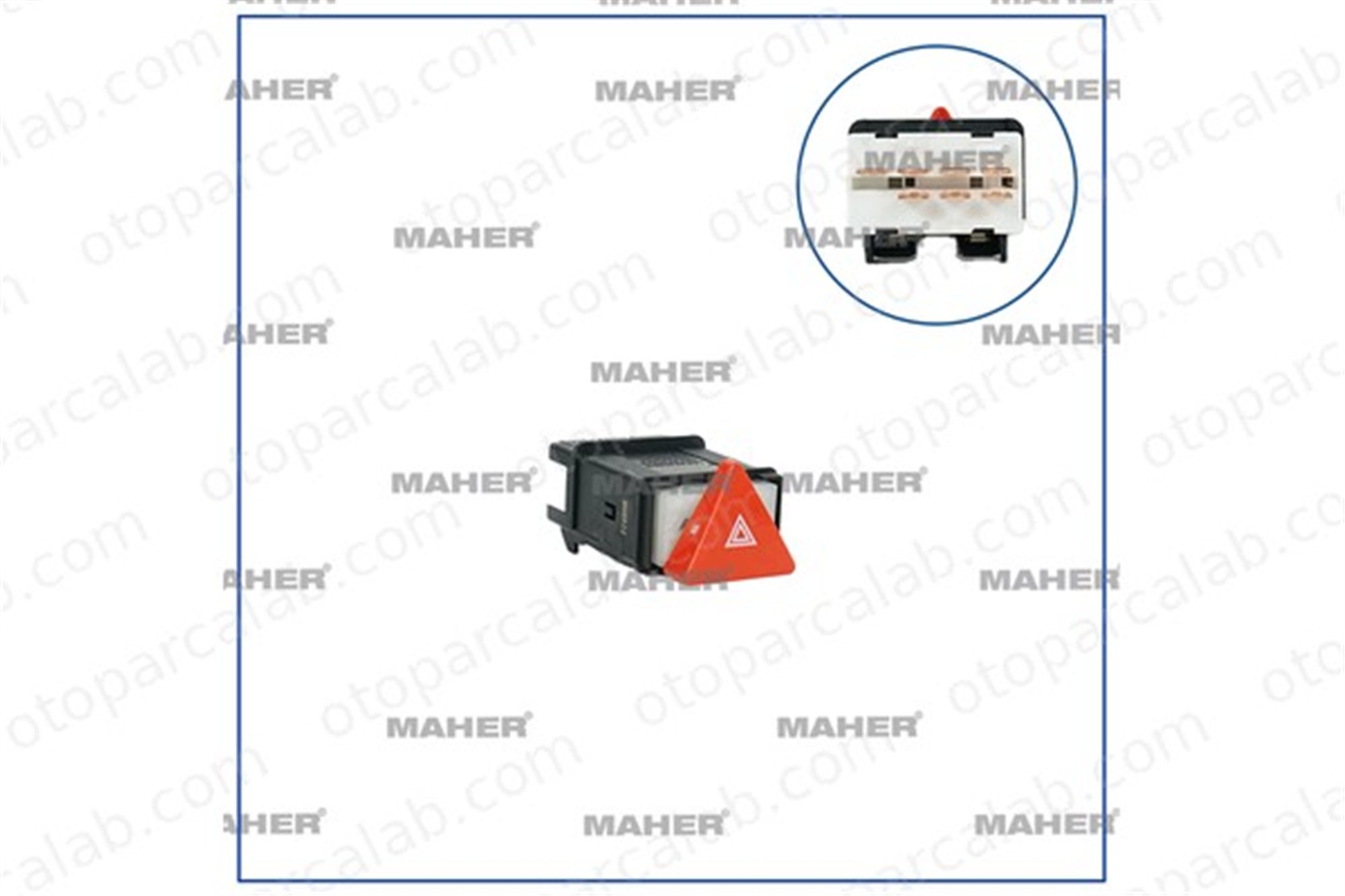 MAHER 22677 Dörtlü Flaşör Düğmesi VW TRANSPORTER T4 Minibüs/Otobüs TRANSPORTER T4 Panelvan/Van 6N0953235B 7D0953235