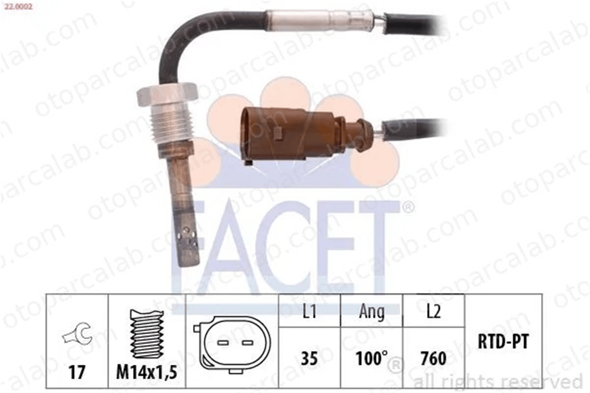 MAHER 22856 Egzoz Sıcaklık Sensörü VW PASSAT B6 PASSAT B6 Variant 3L906088AJ 03L 906 088 AJ