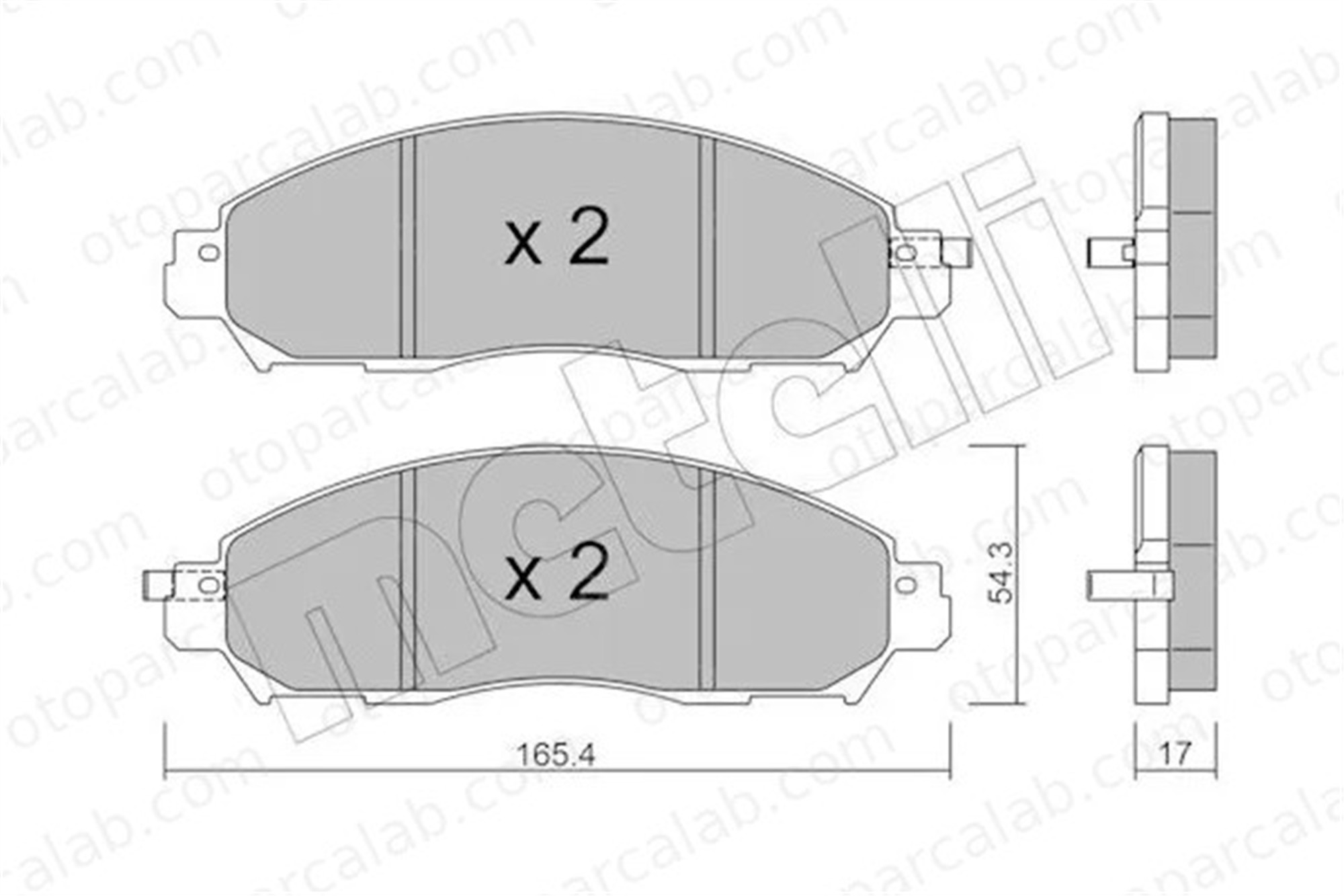 MAHER 23962 Fren Disk Balata Ön NISSAN NP300 NAVARA Pick-up RENAULT ALASKAN D10604KH0C D10304JA0A