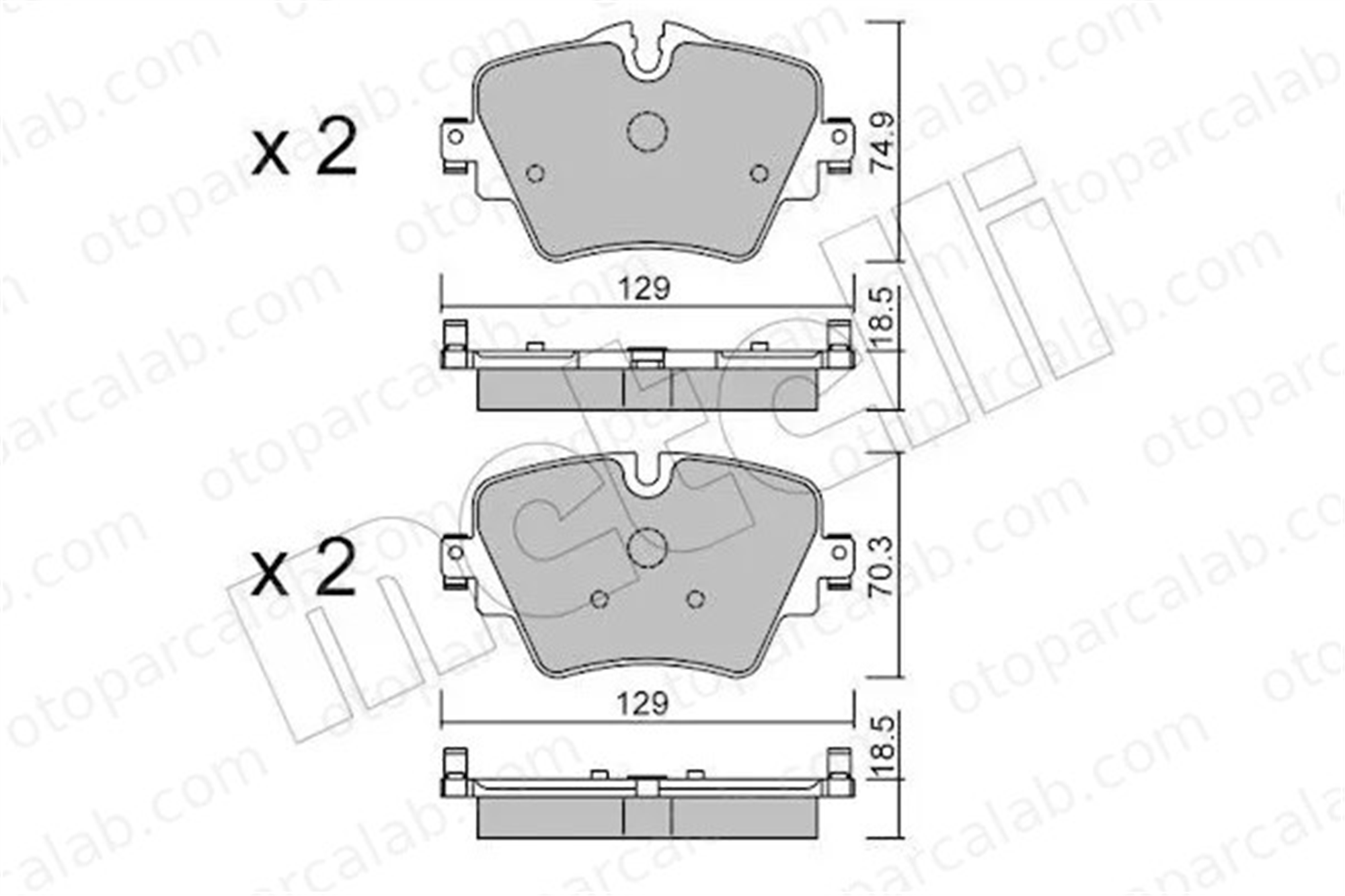 MAHER 24049 Fren Disk Balata Ön BMW X2 X1 34106860019 34106872418