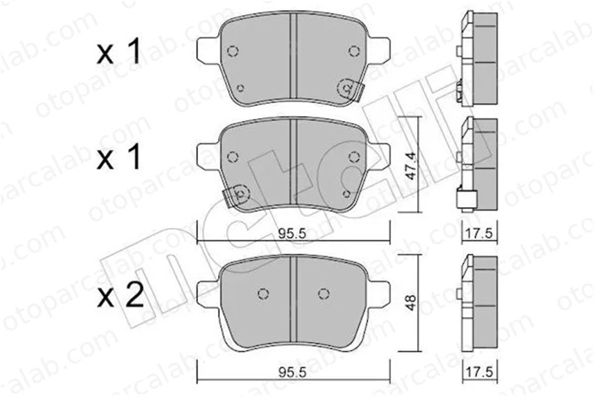 MAHER 30953B Fren Disk Balata Arka FIAT TIPO Station wagon OPEL CORSA E 77367914 77366595