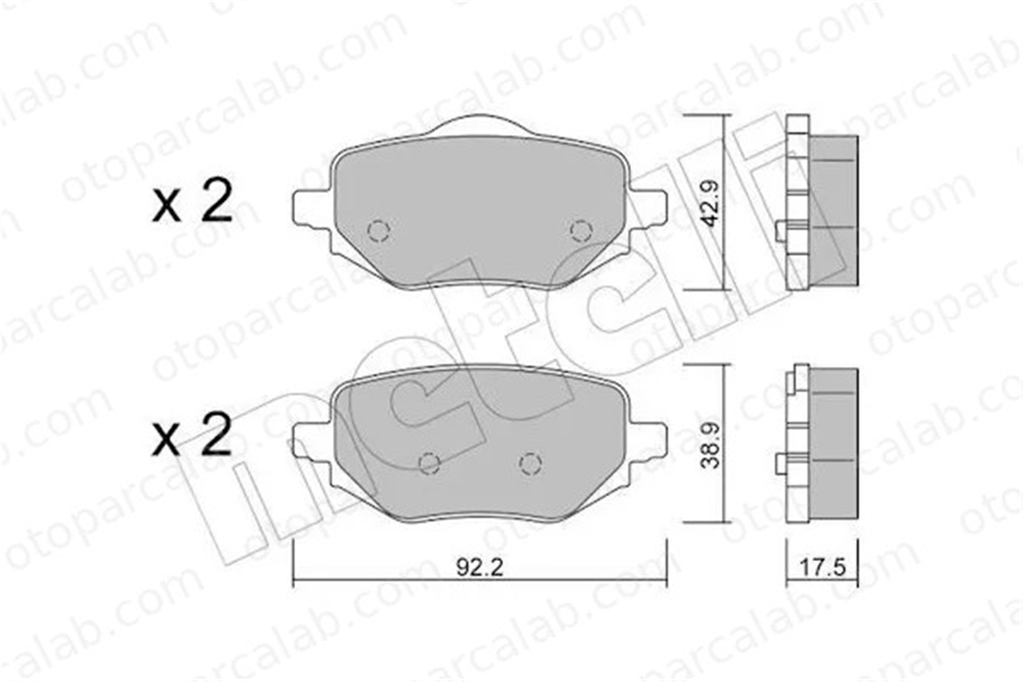 MAHER 33229 Fren Disk Balata Arka PEUGEOT 2008 II CITROËN C4 X 1680301680 1643574280