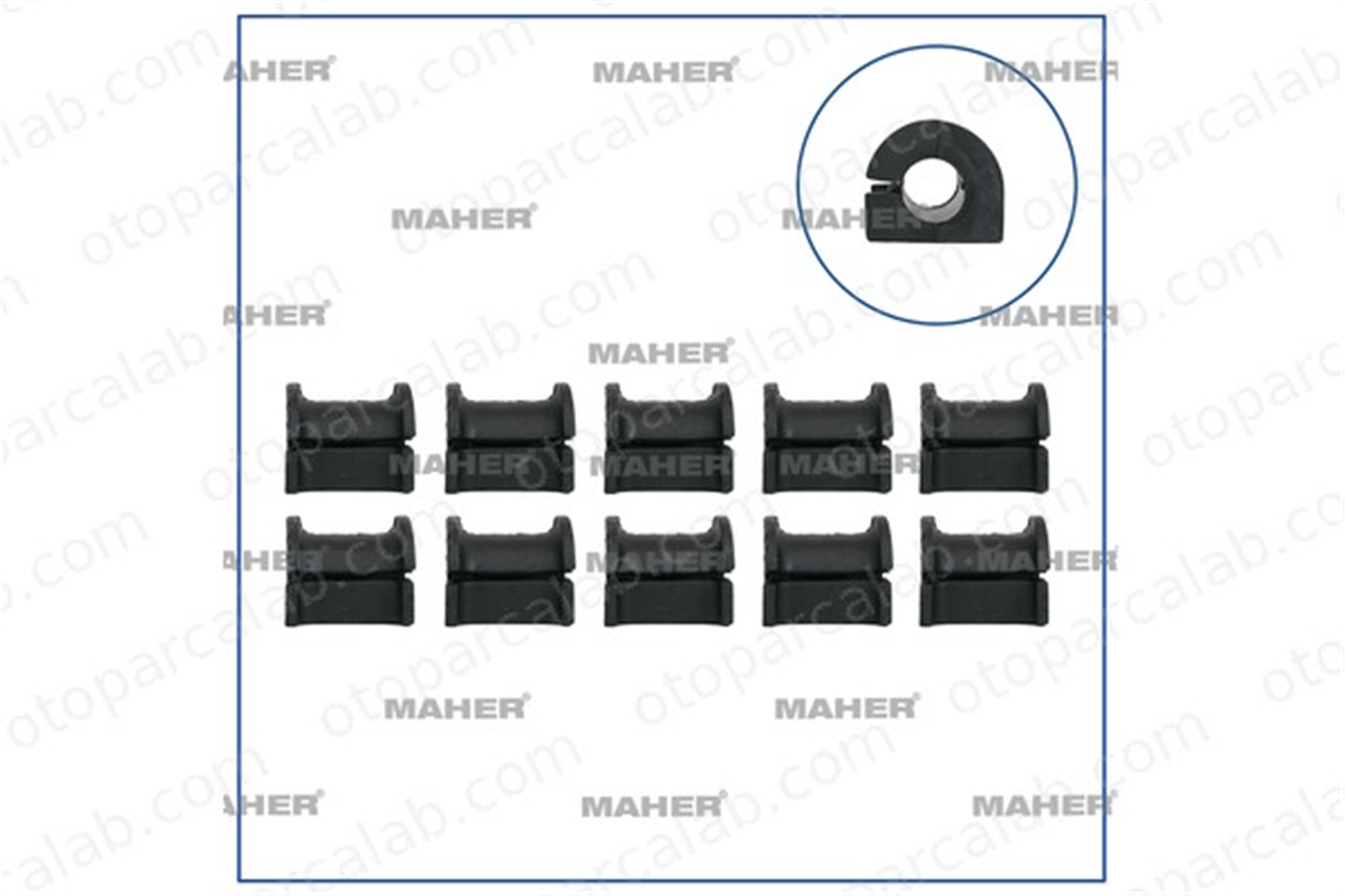 MAHER 33233 Viraj Demir Lastiği Ön VW TRANSPORTER T5 Minibüs/Otobüs TRANSPORTER T5 Panelvan/Van 7H0411313