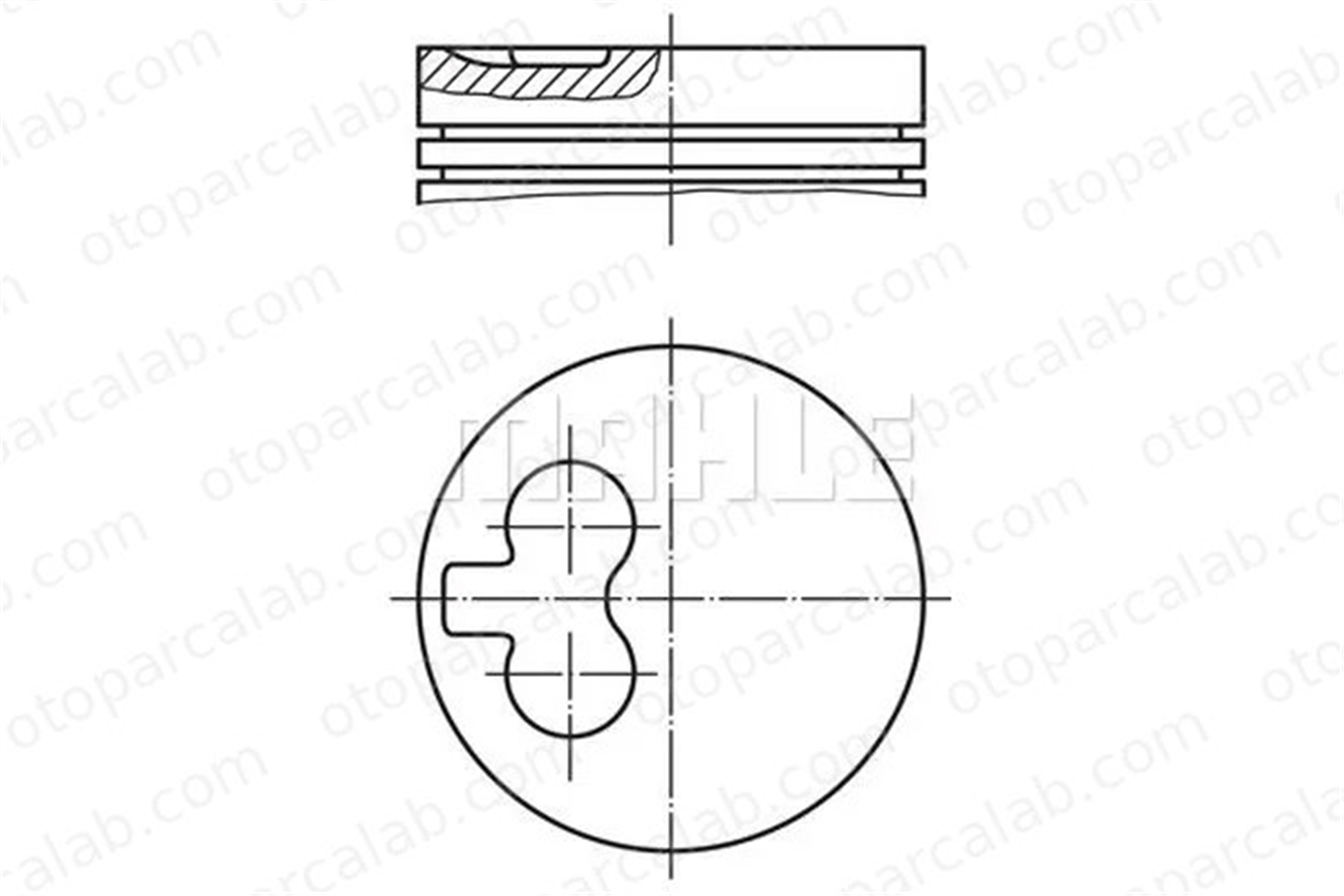MAHLE 029 79 02 Piston (77.01MM-0.30) VW LT 40-55 I Panelvan/Van VOLVO 760 68107081BA 068107081BA