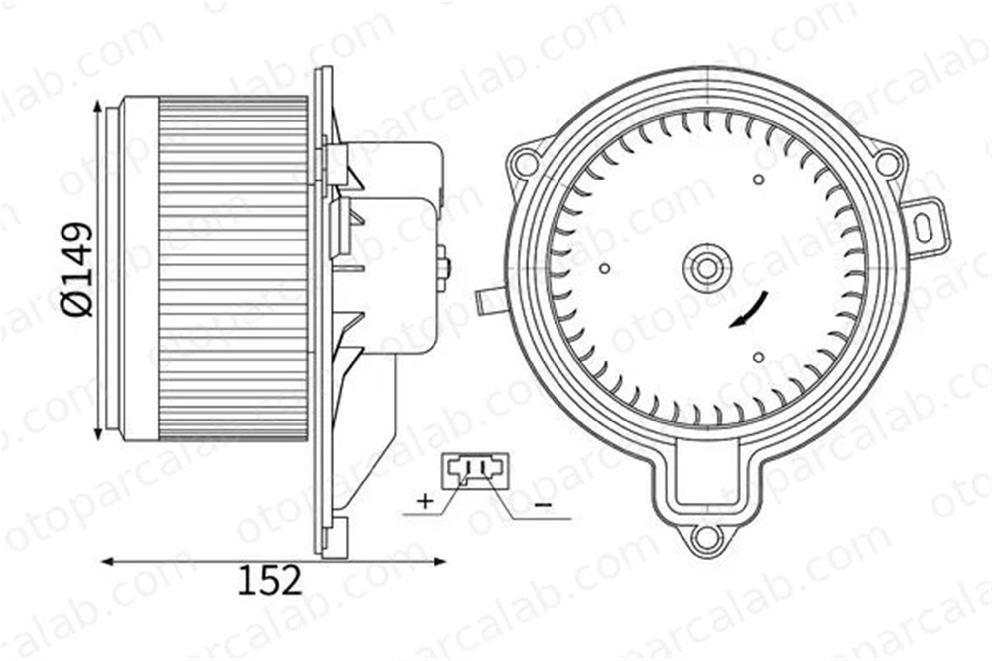 MAHLE AB 444 000S Kalorifer Motoru IVECO DAILY IV Platform şasi DAILY IV Panelvan/Van 42562720 500326617