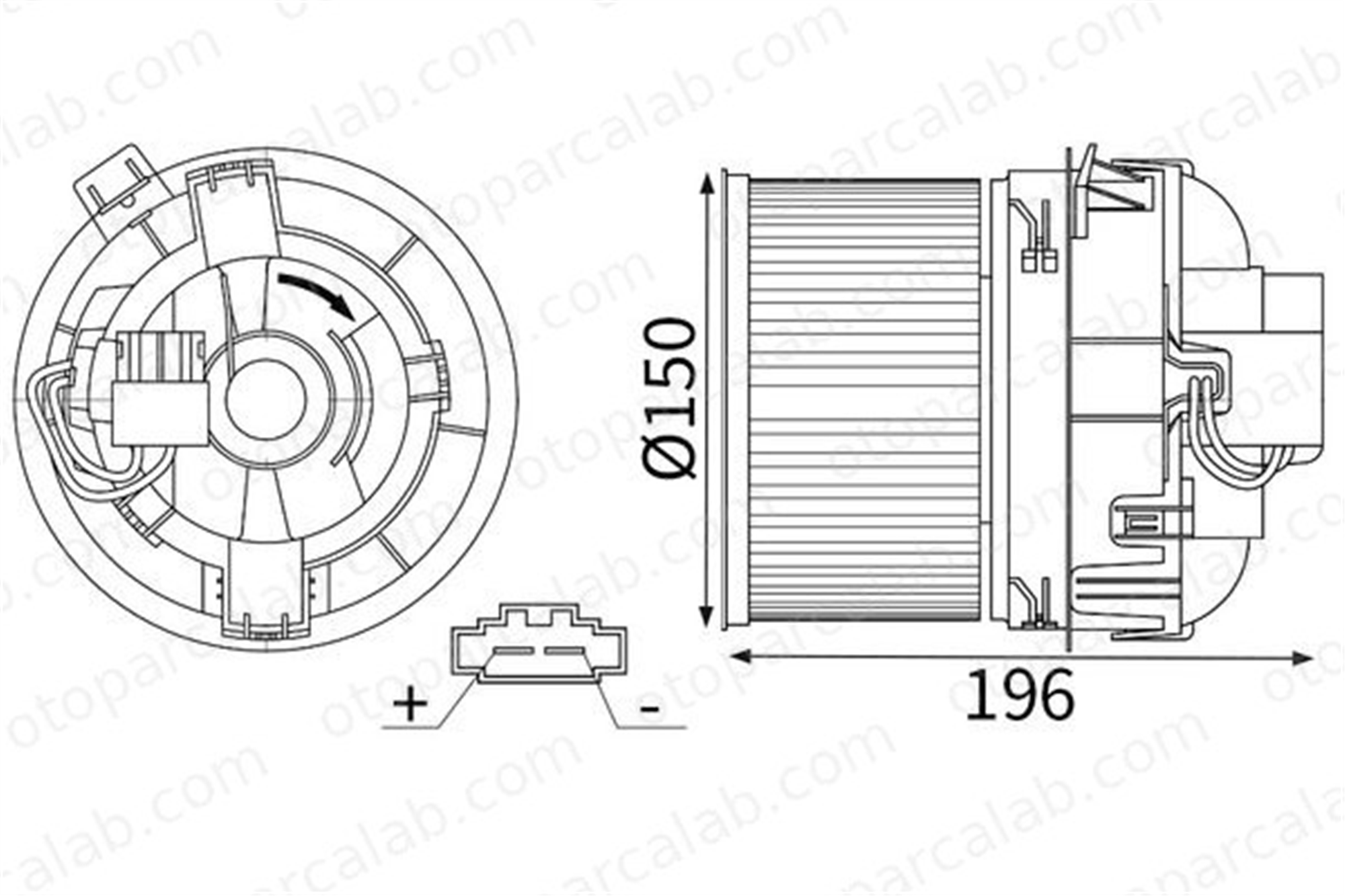 MAHLE AB 449 000S Kalorifer Motoru PEUGEOT 508 I 508 SW I 6441EW