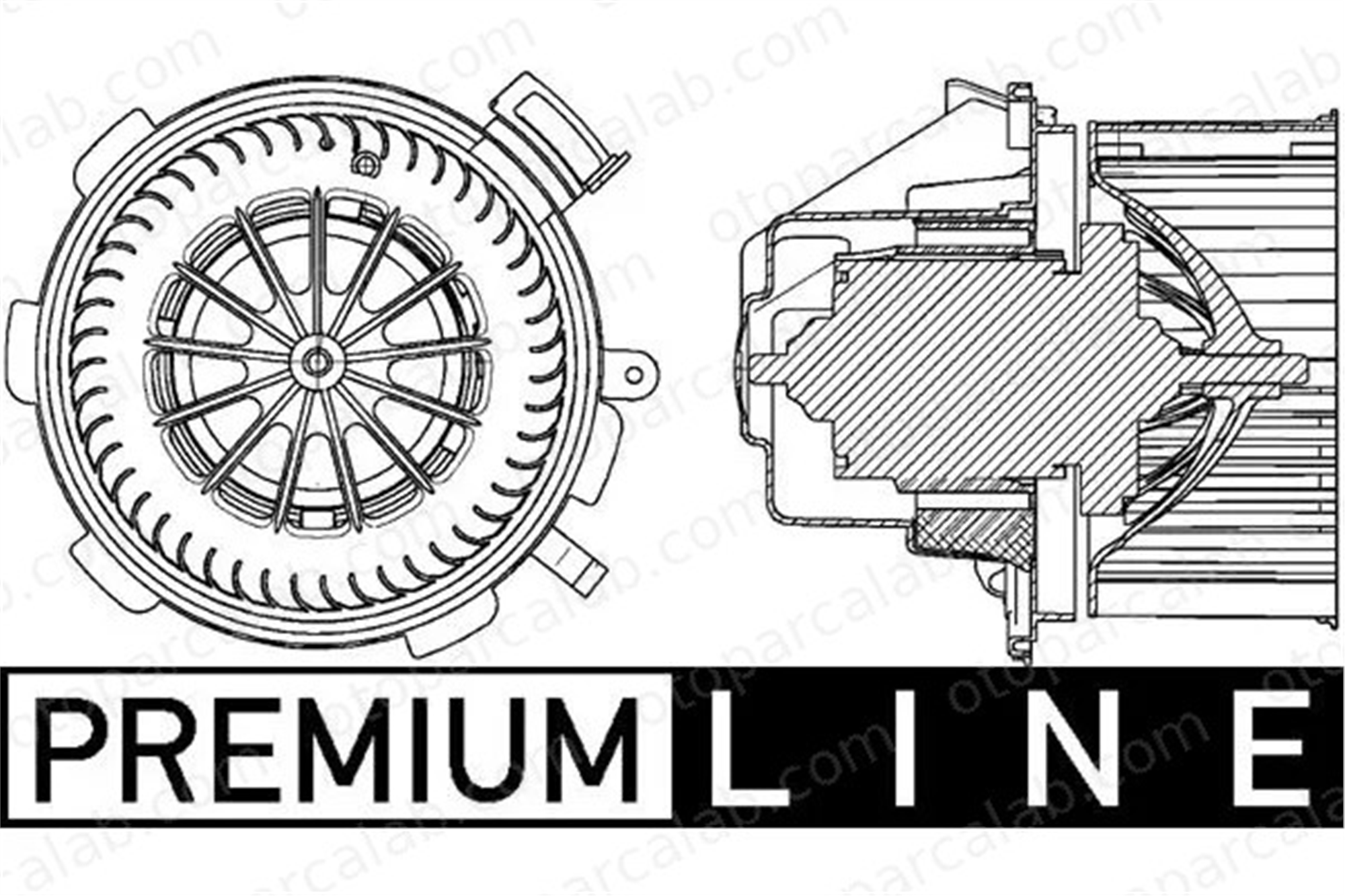 MAHLE AB 88 000P Kalorifer Motoru MERCEDES-BENZ SPRINTER 3,5-t Platform şasi SPRINTER 5-t Platform şasi A0008356007 2E0819987