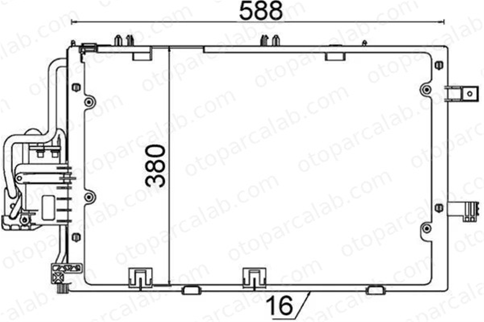 MAHLE AC 308 000S Klima Radyatörü OPEL CORSA C Kasa/eğik arka COMBO Kasa/büyük limuzin 1850091 13114011