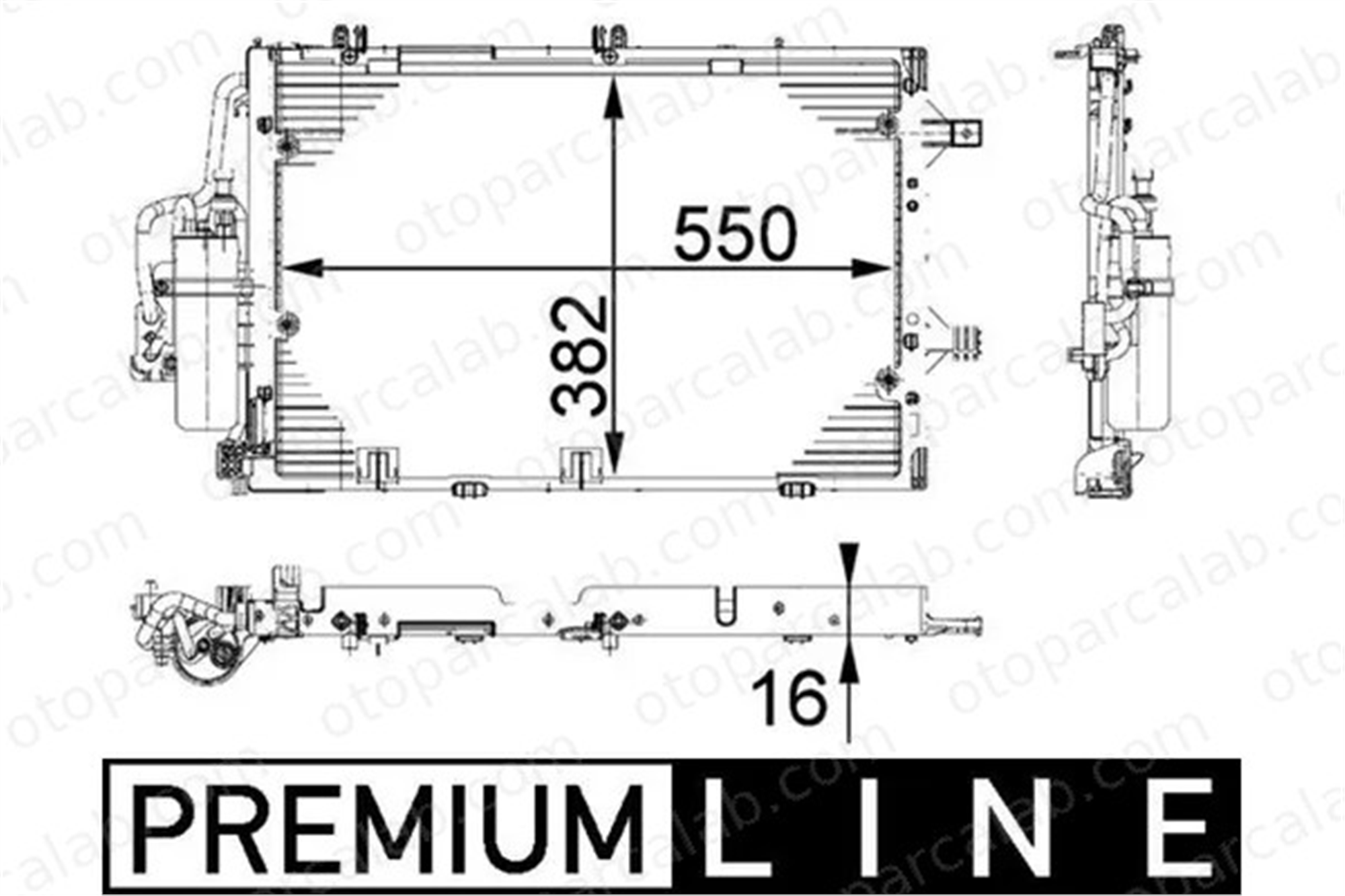 MAHLE AC 335 000P Klima Radyatörü OPEL COMBO Kasa/büyük limuzin COMBO Tour 1850114 93177215
