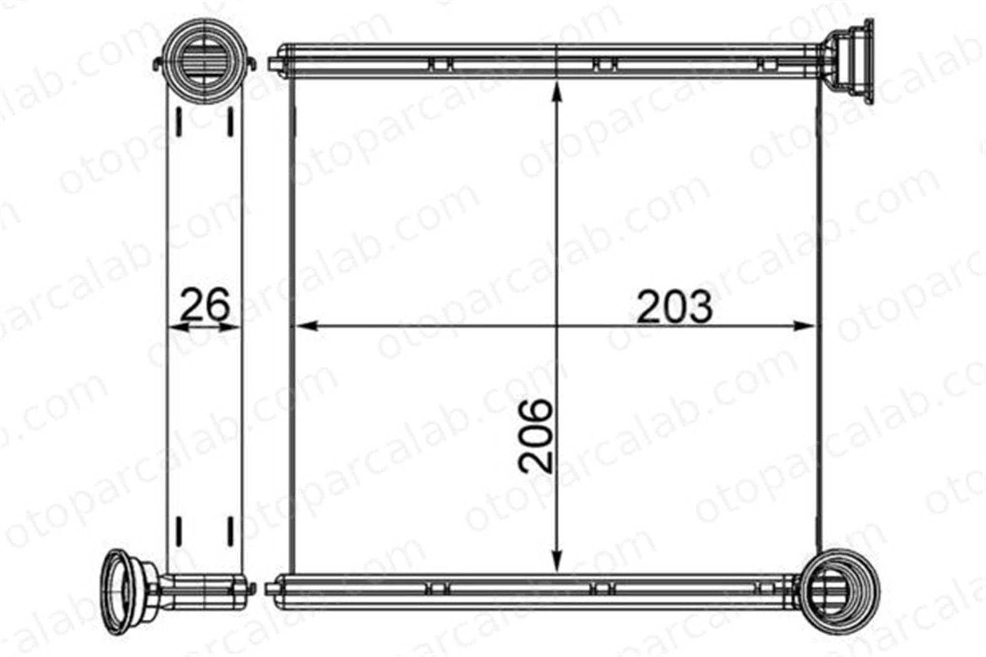 MAHLE AH 256 000S Kalorifer Radyatörü VW GOLF VII AUDI A3 Sportback 5Q0819031 5Q0819031B