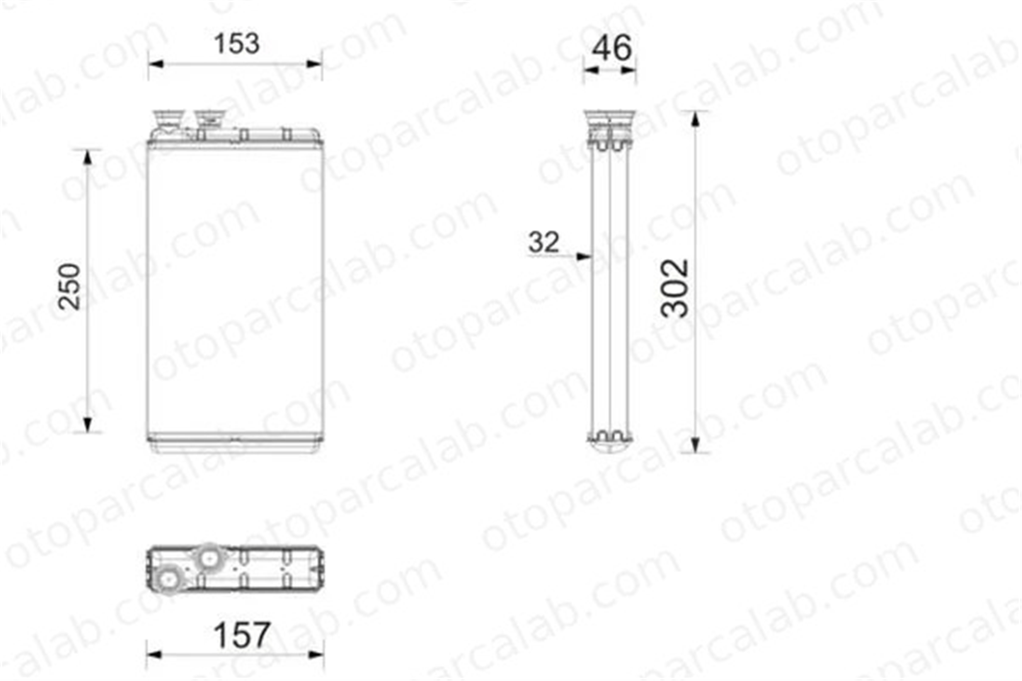 MAHLE AH 310 000P Kalorifer Radyatörü AUDI A4 B9 Avant A4 B9 4M0898037C 8B3820037A