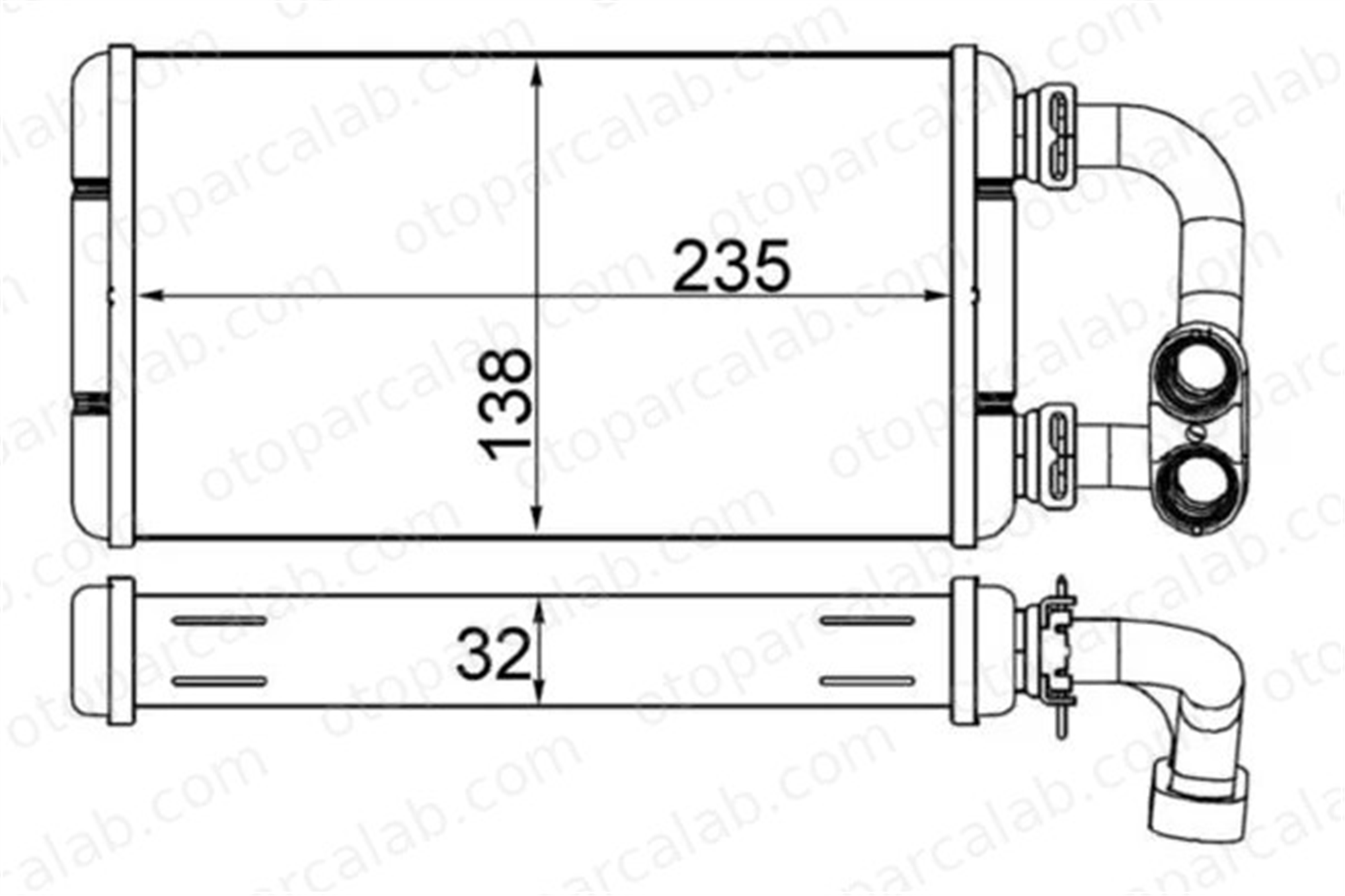 MAHLE AH 84 000S Kalorifer Radyatörü BMW 3 Compact 6411837378 64118390239