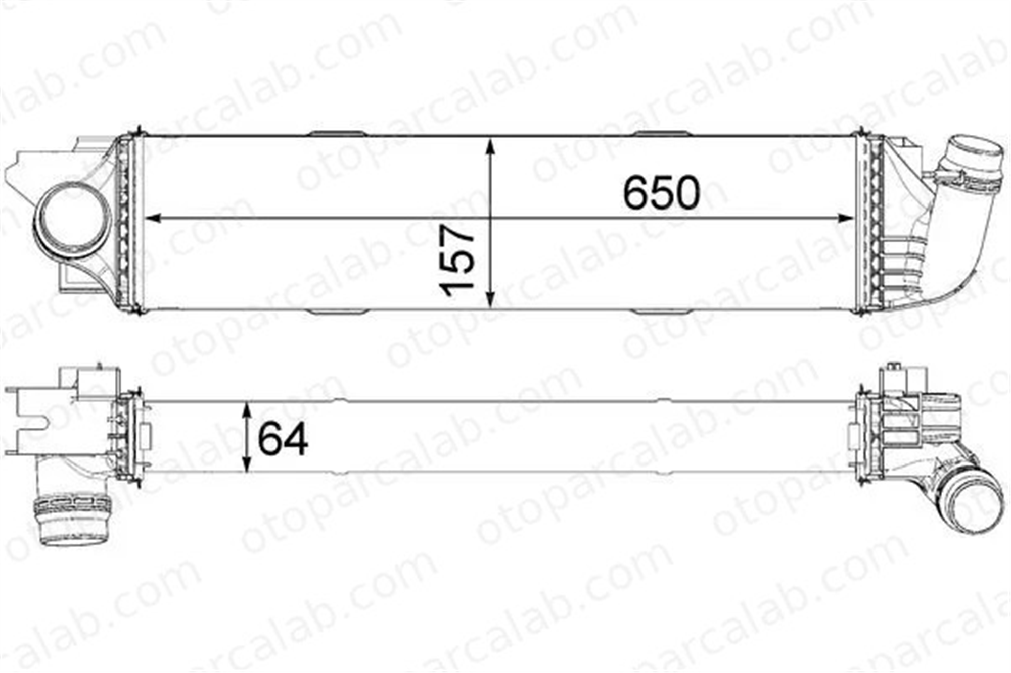 MAHLE CI 31 000P Turbo Radyatörü RENAULT TRAFIC III Minibüs/Otobüs TRAFIC III Panelvan/Van 144960050R 4422266