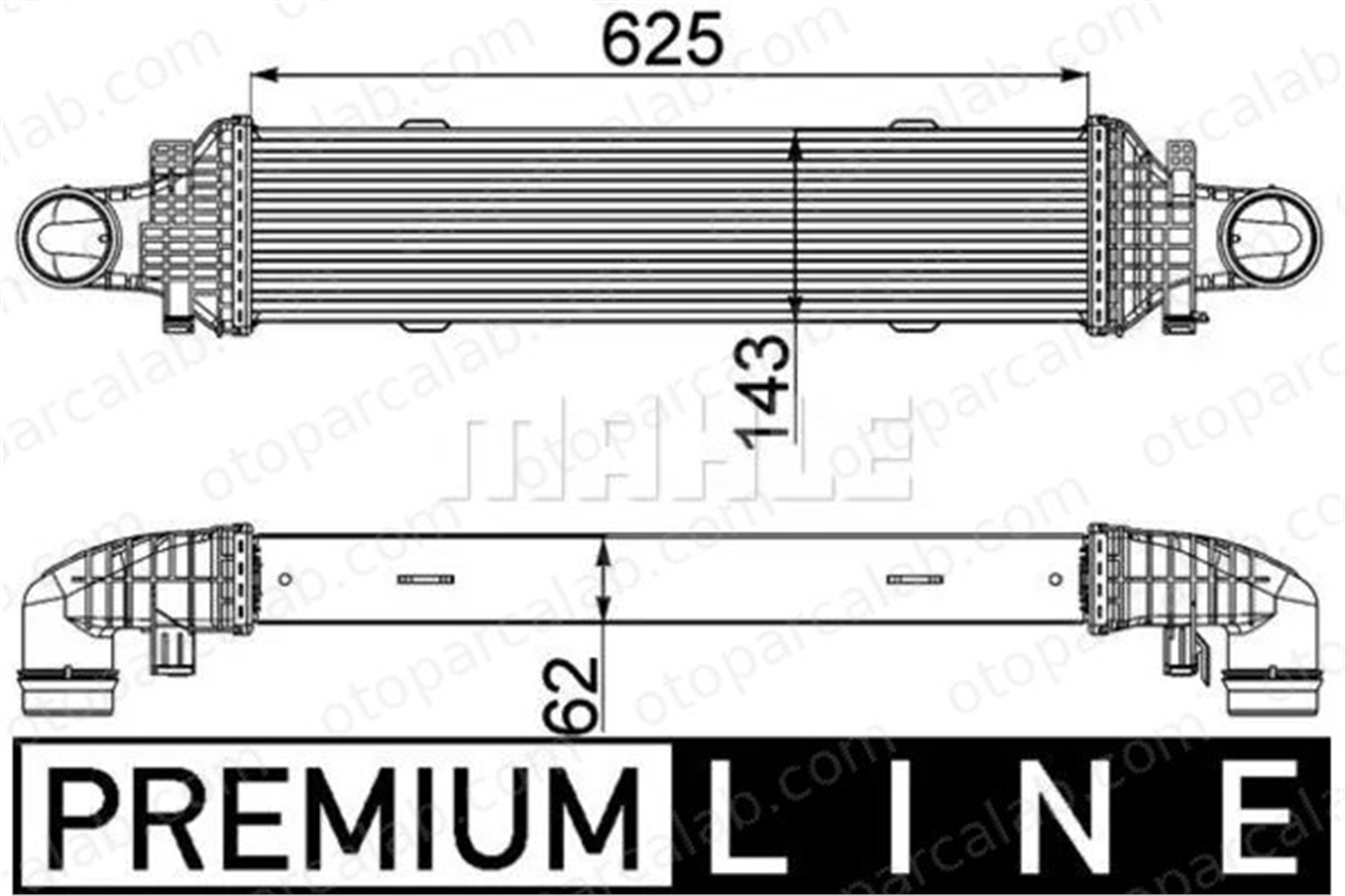 MAHLE CI 357 000P Turbo Radyatörü MERCEDES-BENZ E-SERISI E-SERISI T-Model A2045000200 2045000200