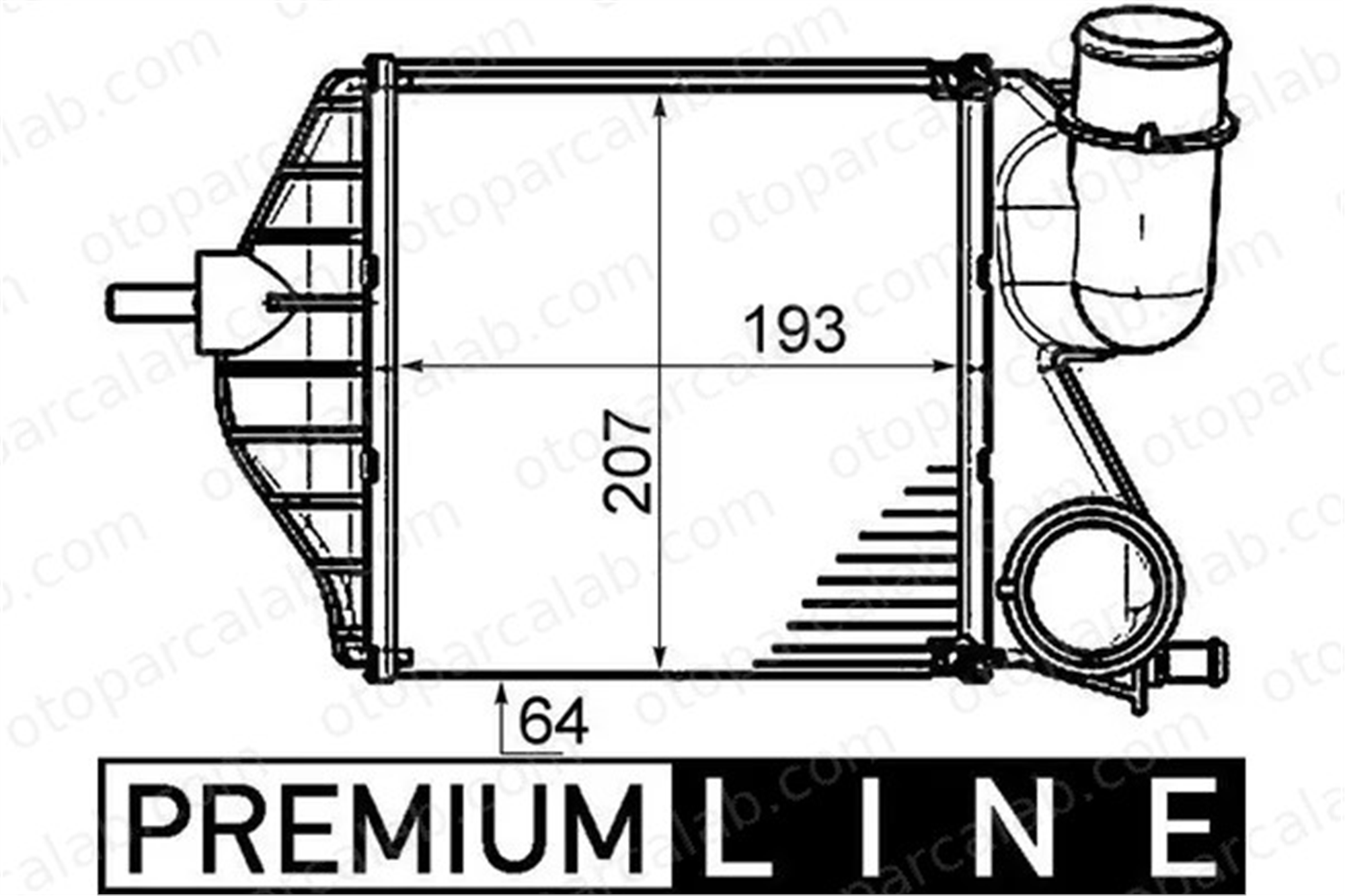 MAHLE CI 459 000P Turbo Radyatörü LANCIA MUSA FIAT IDEA 46831804