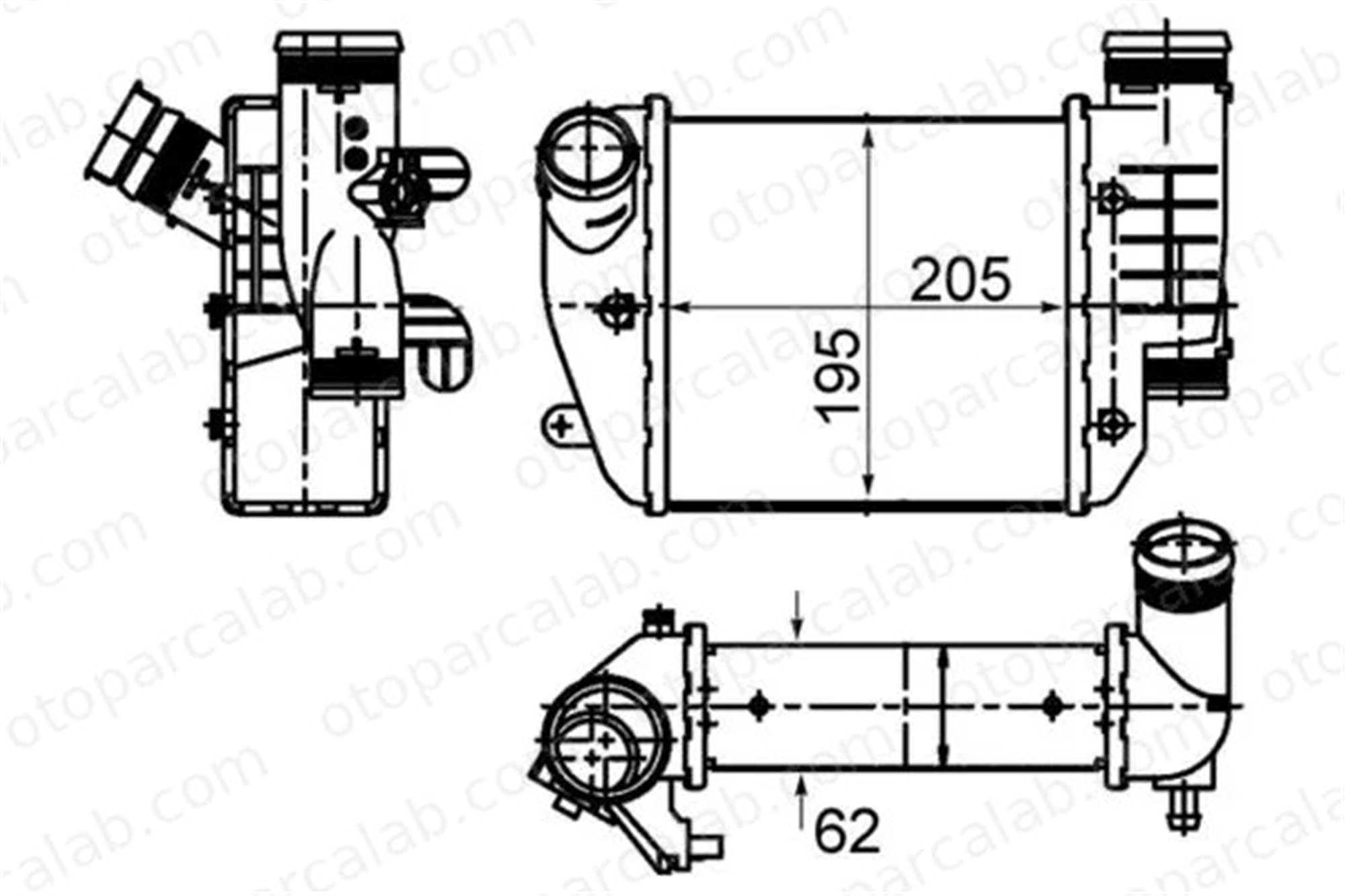 MAHLE CI 484 000S Turbo Radyatörü AUDI A6 C6 A6 C6 Avant 4F0145805E 4F0145805AF