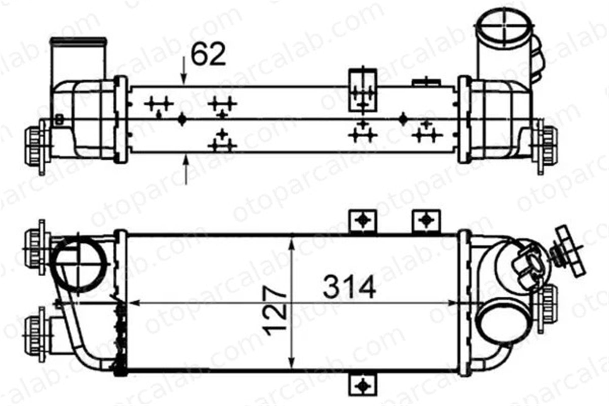 MAHLE CI 500 000S Turbo Radyatörü HYUNDAI i30 Station wagon KIA CEE'D Hatchback 282702A610 282702A611