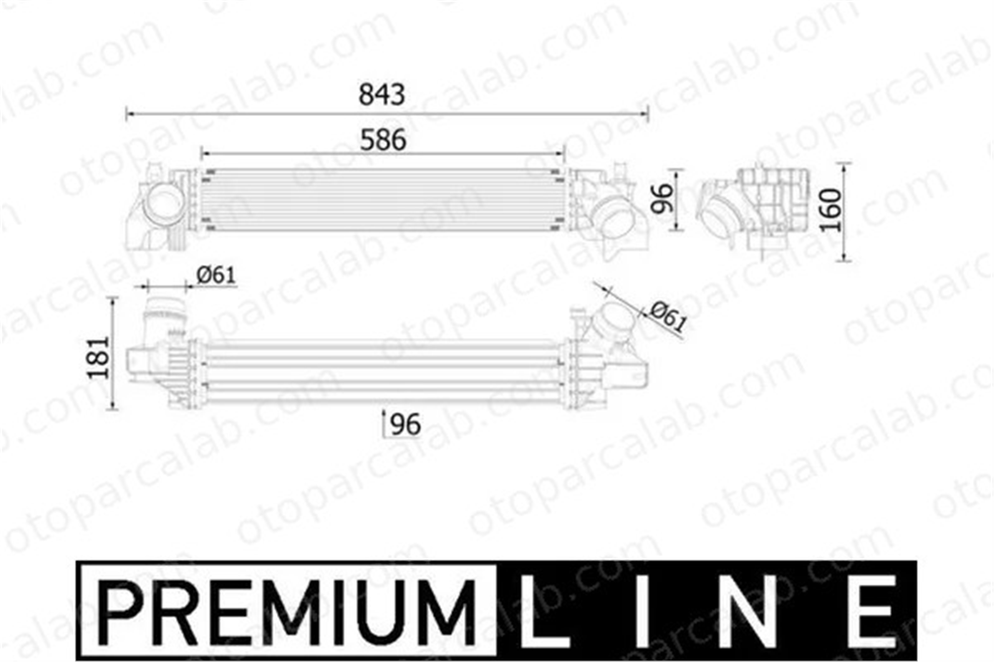 MAHLE CI 614 000P Turbo Radyatörü MINI MINI BMW 2 Active Tourer 17517617597 7617597