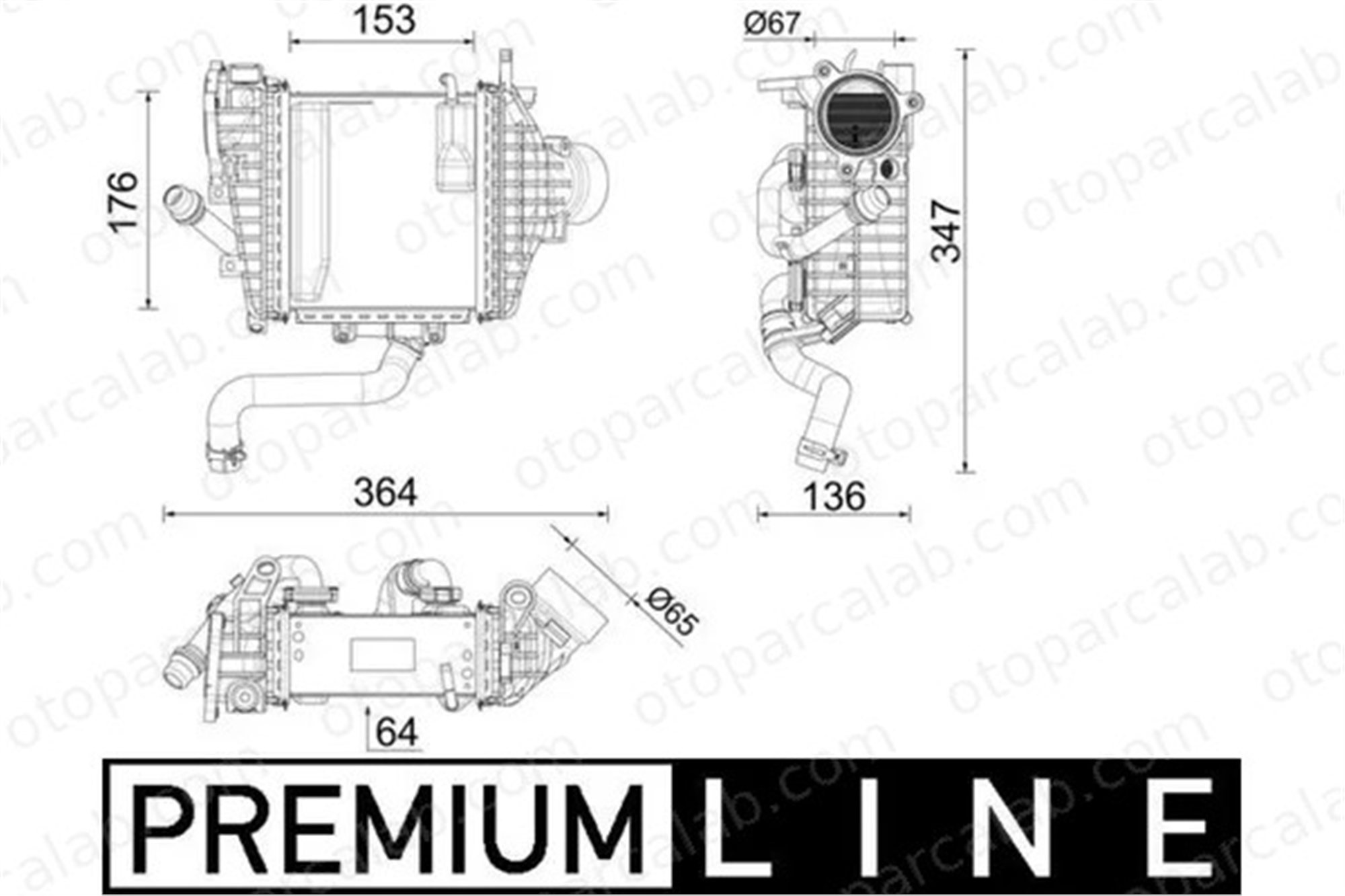 MAHLE CI 641 000P Turbo Radyatörü MERCEDES-BENZ GLE GLE Coupe CI641000P 6540901500