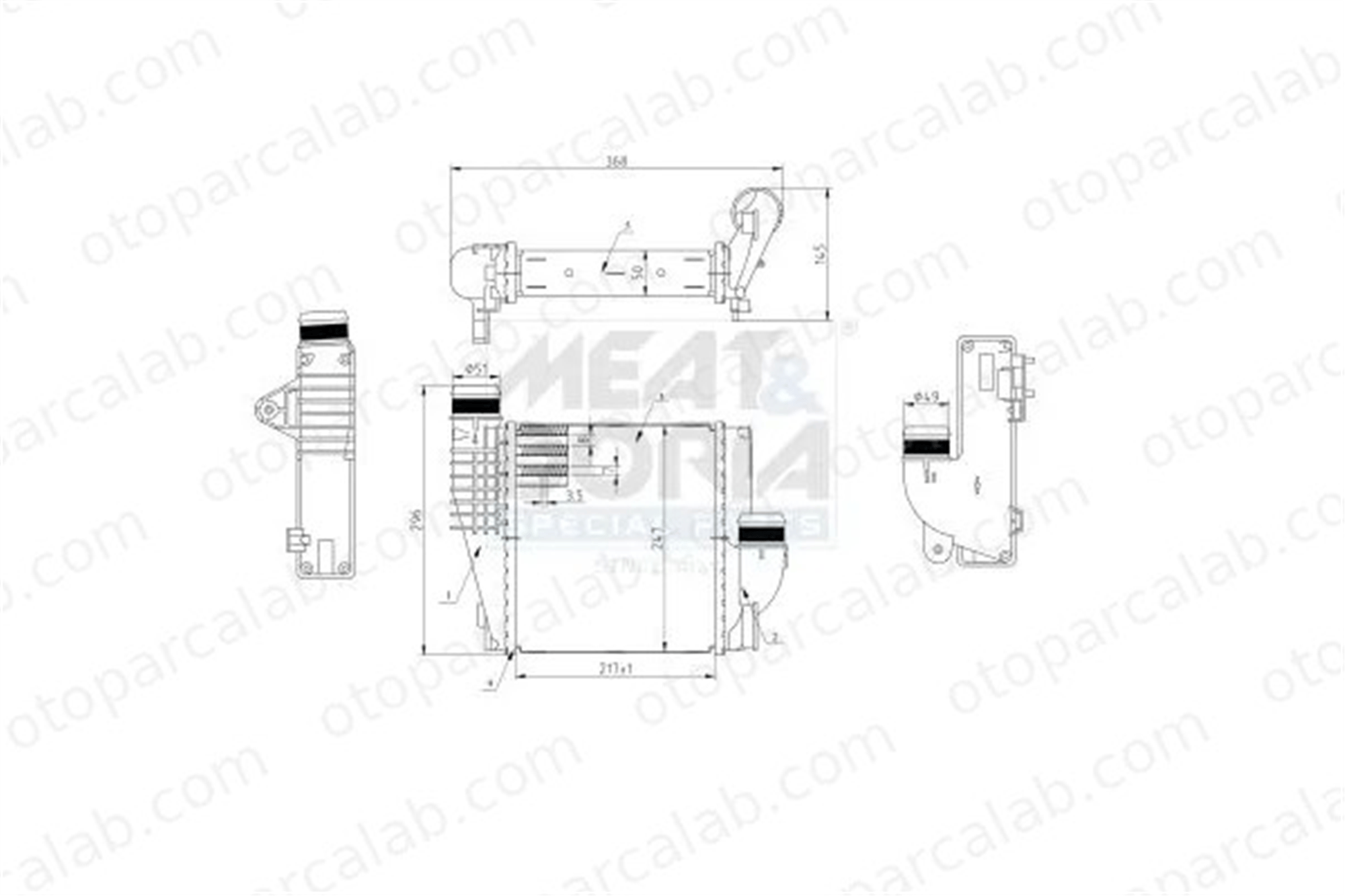 MAHLE CI 662 000S Turbo Radyatörü MAN F90 TGS I 9675627980 3637170