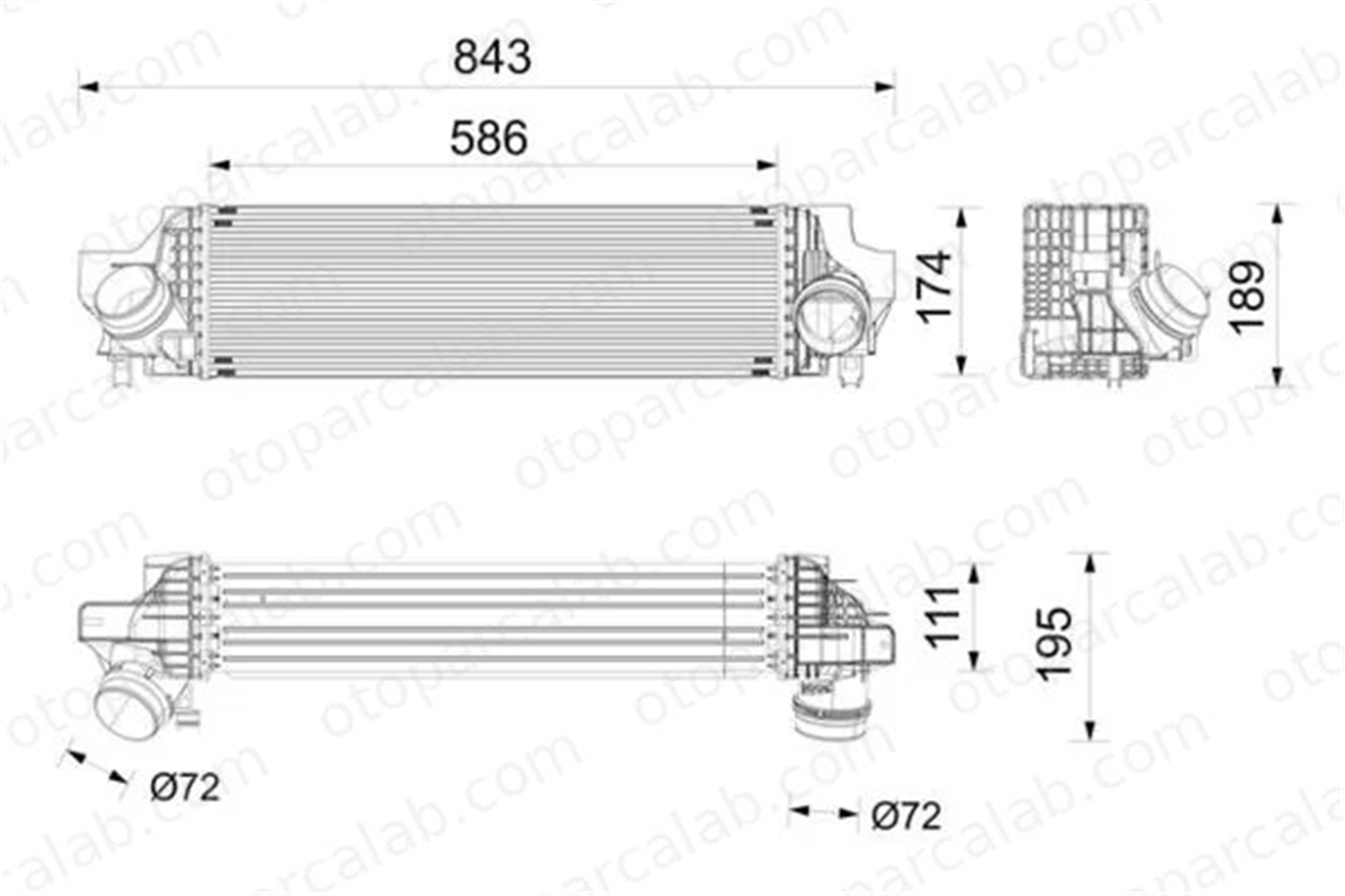 MAHLE CI 735 000P Turbo Radyatörü BMW 2 Active Tourer X1 CI735000P 17518645760